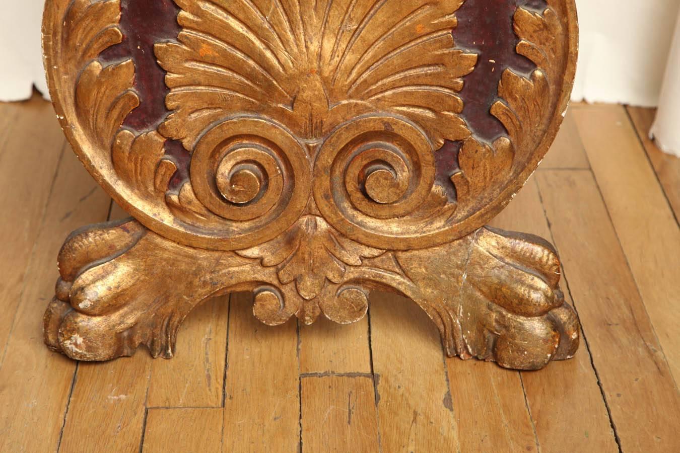An Italian Baroque Style Carved Wood Pedestal 1
