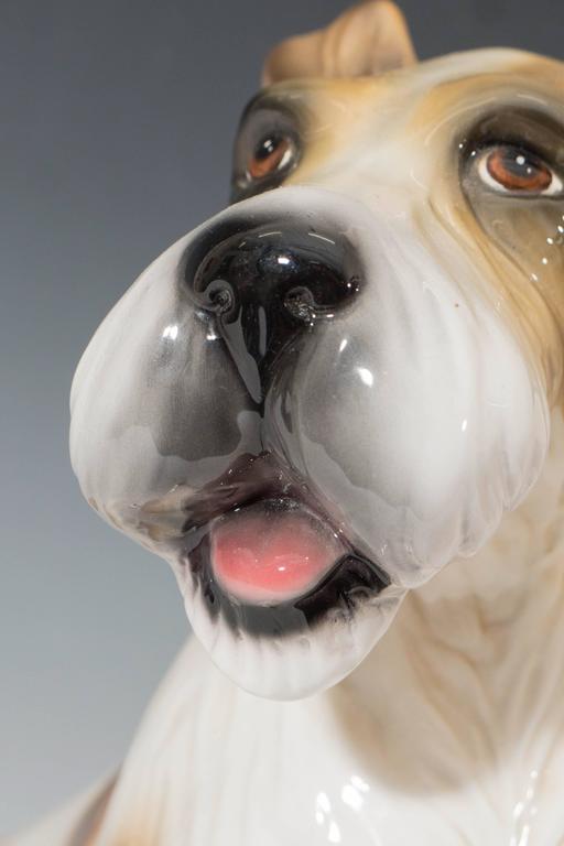 MidCentury Italian Ceramic 'Terrier' Dog Sculpture For Sale at 1stDibs