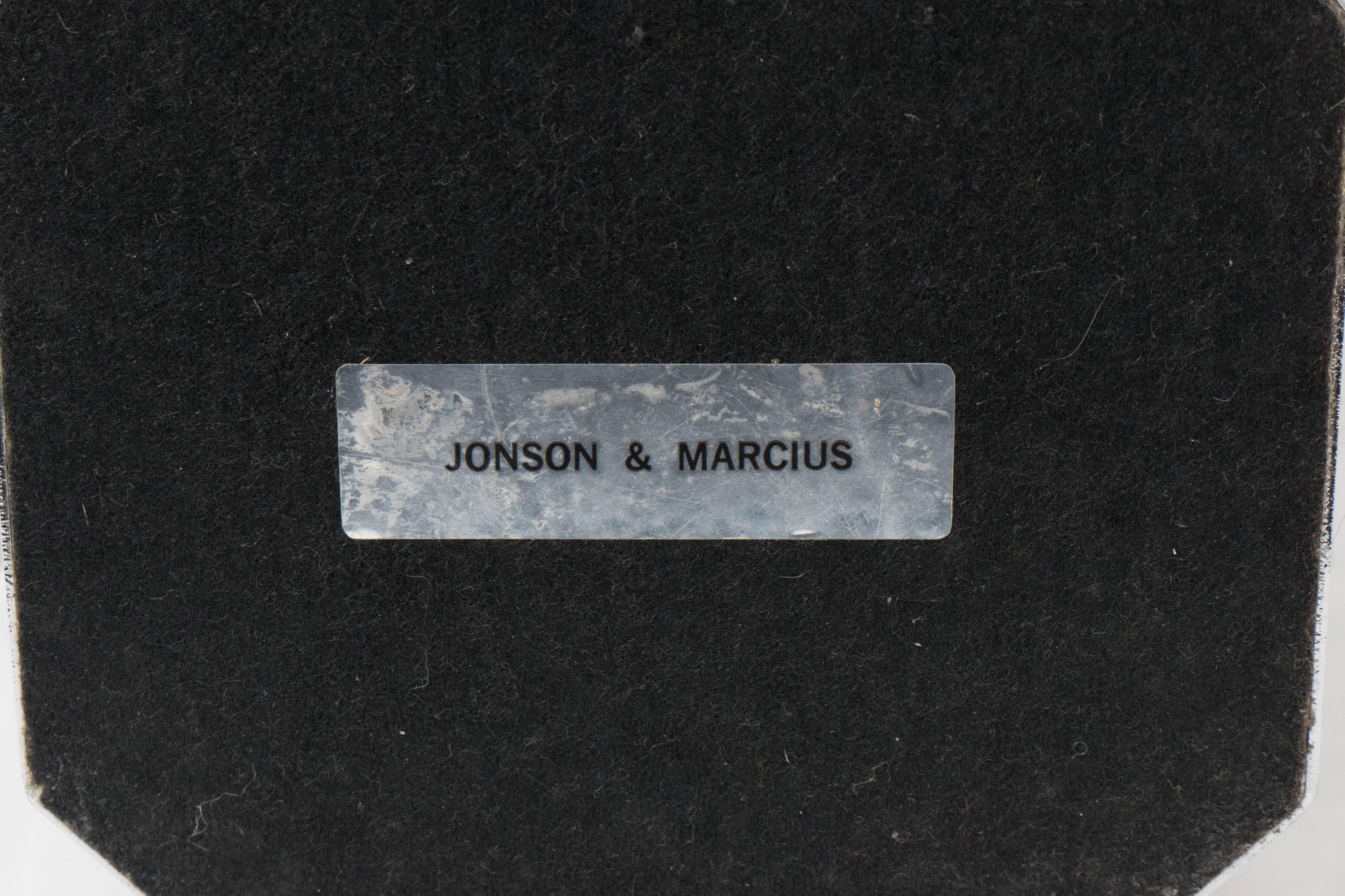 Boîte commode Gene Jonson & Robert Marcius avec couvercle en bois d'os et exotique en vente 2