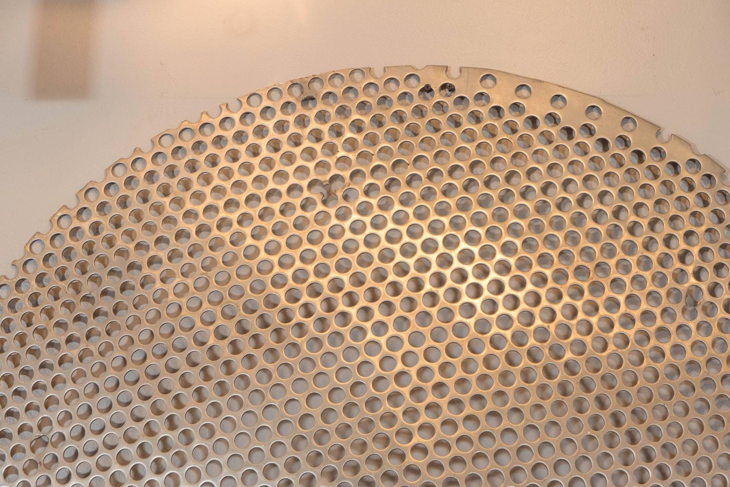 Industrial Style Perforated Wall Sculpture at 1stdibs
