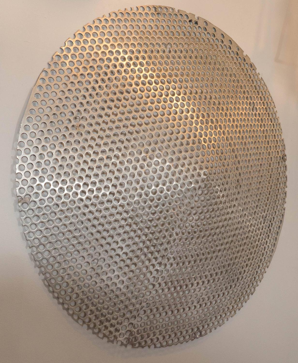 Industrial Style Perforated Wall Sculpture at 1stdibs