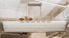 Spectacular Pair of Modernist Art Deco Chandeliers
