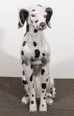 Chinese Cloisonne Dalmatian Dog Statue