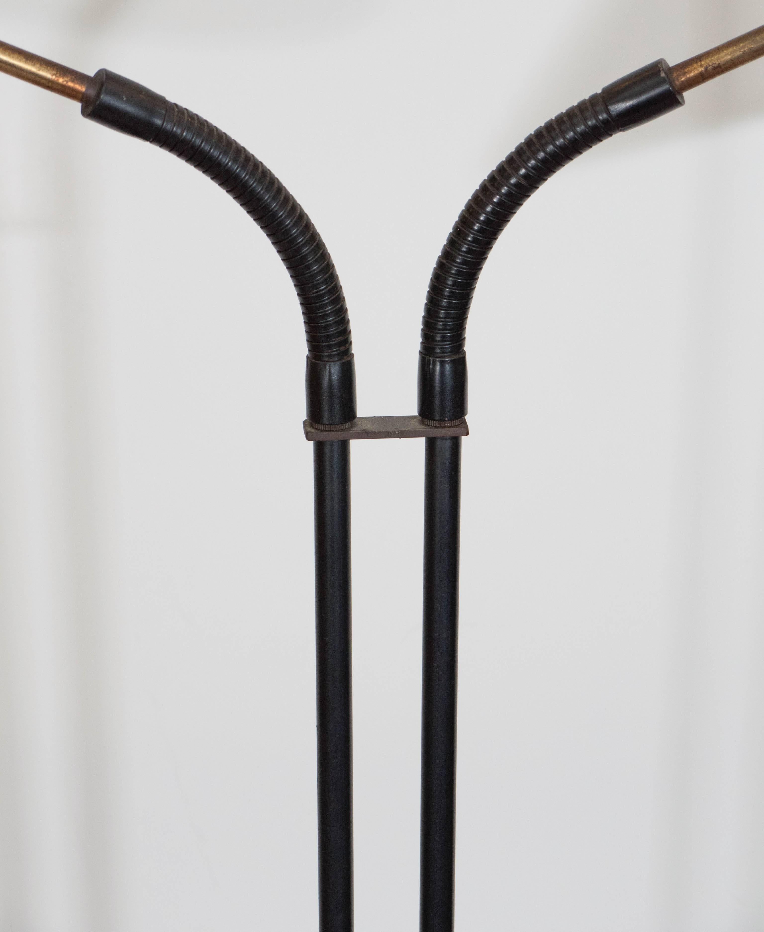 double gooseneck floor lamp