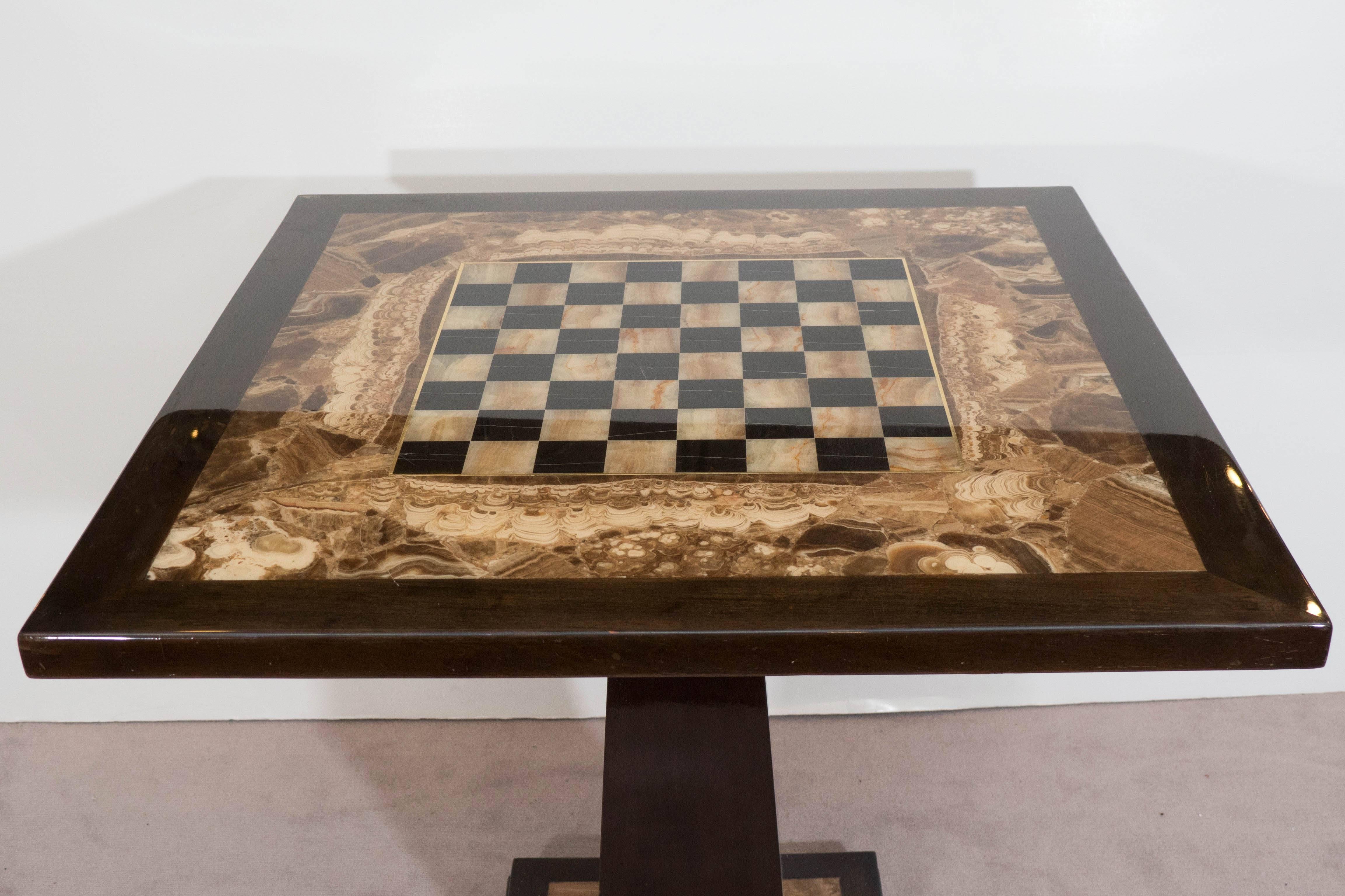 onyx chess table