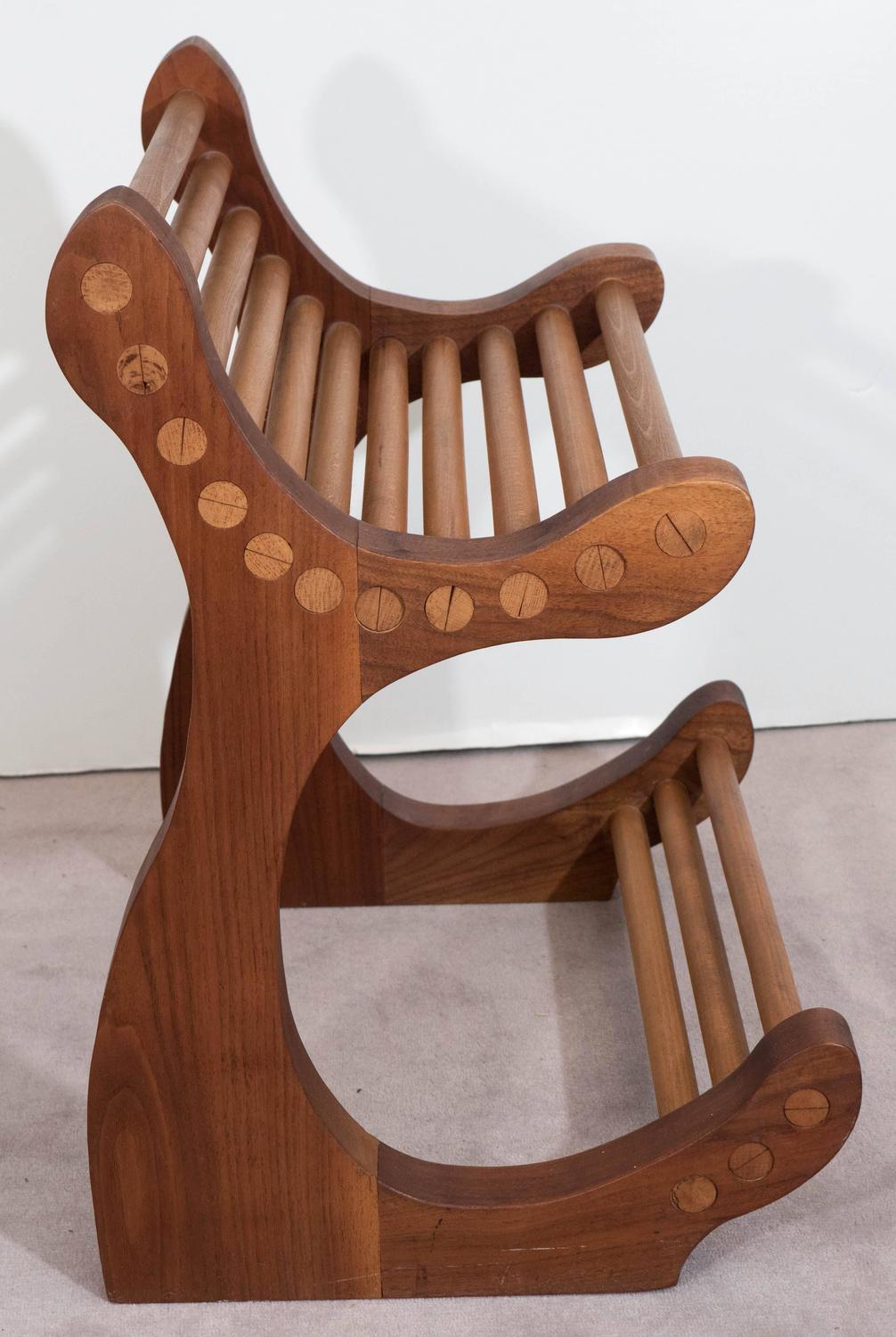 Curved Wooden Dowel Chair For Sale at 1stdibs