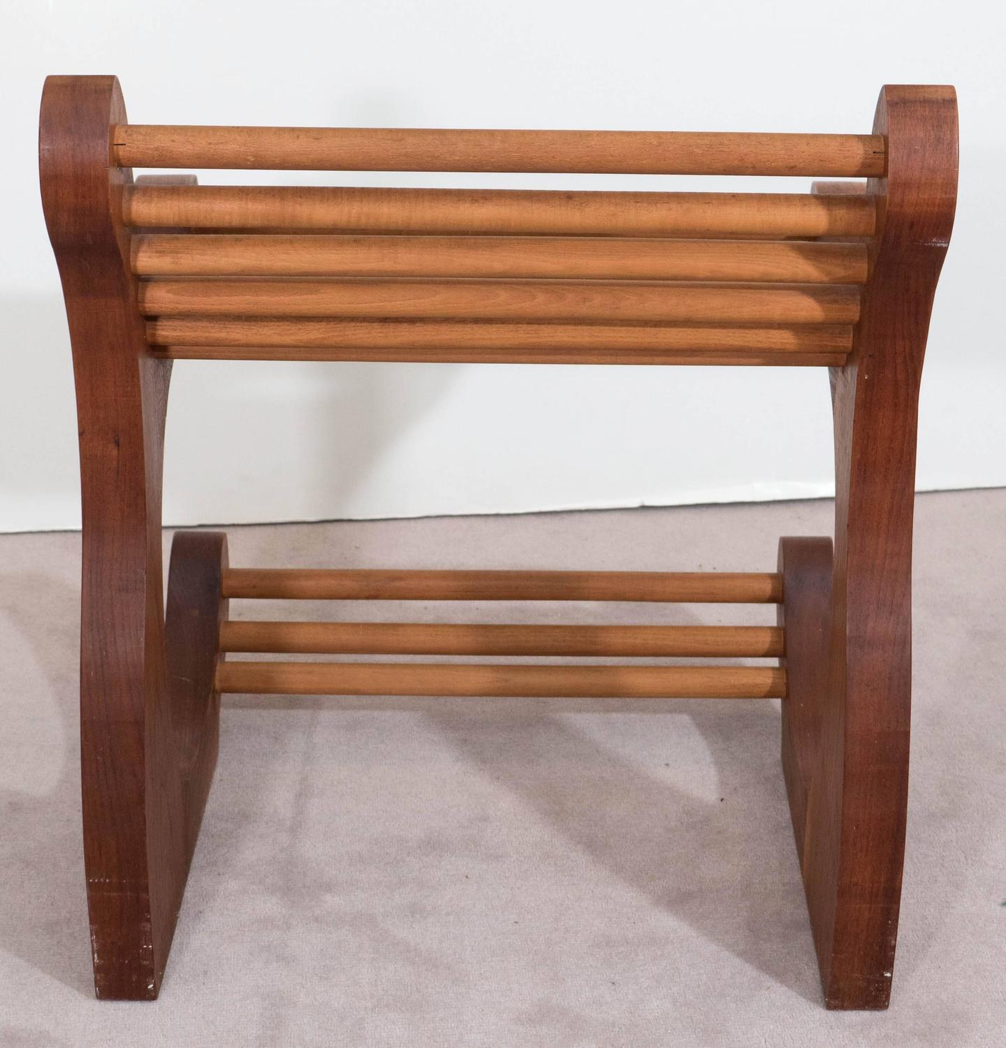 Curved Wooden Dowel Chair For Sale at 1stdibs
