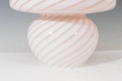 Pair of Vistosi Murano Glass Swirled Mushroom Table Lamps