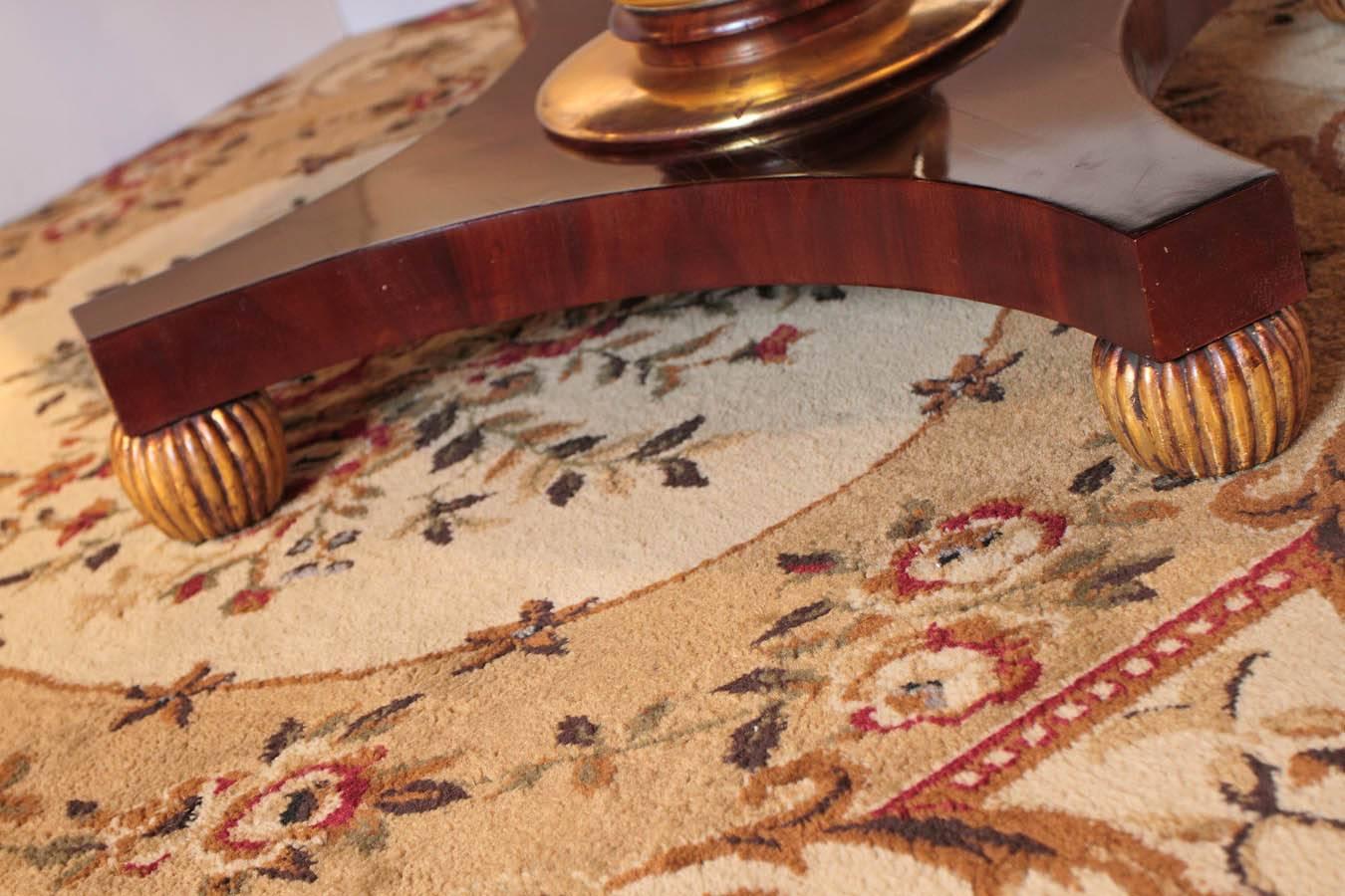 19th Century Regency Mahogany and Parcel-Gilt Dining Table 4