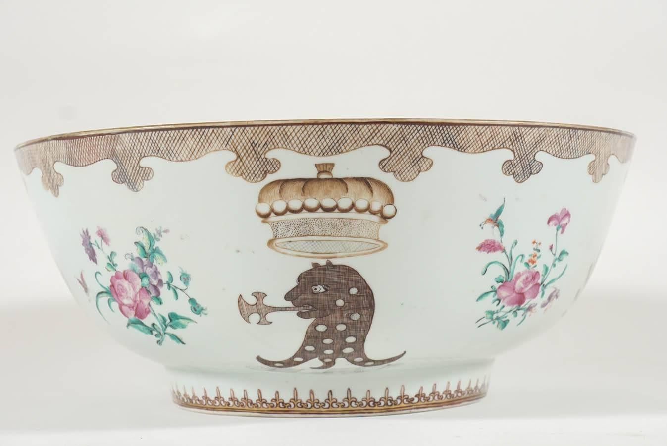 The Pleydell-Bouverie Family Punch Bowl, Chinese Export, circa 1750 2
