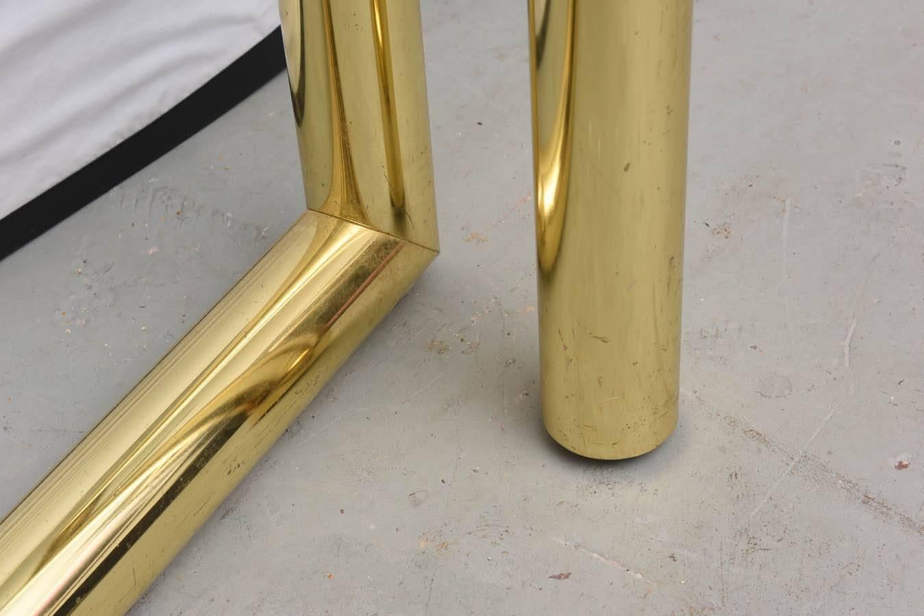 Abstract Brass Karl Springer Console Table, 1970s, USA In Good Condition In Miami, FL