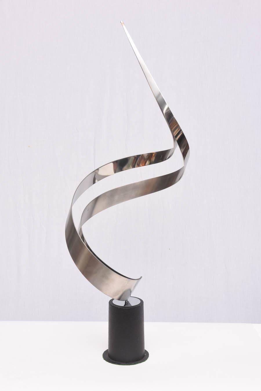 American Curtis Jere Swivel Swirl Sculpture in Chrome, 1970s, USA For Sale