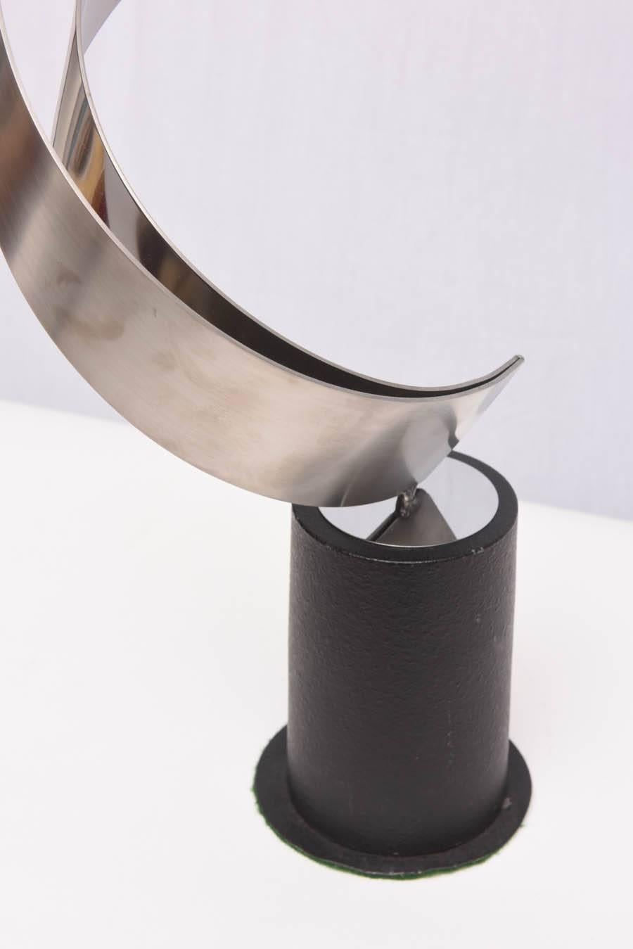 Late 20th Century Curtis Jere Swivel Swirl Sculpture in Chrome, 1970s, USA For Sale