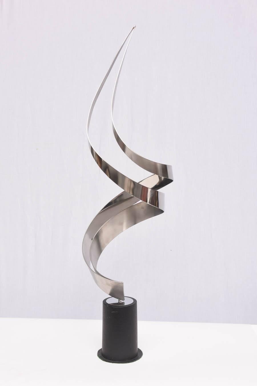 Curtis Jere Swivel Swirl Sculpture in Chrome, 1970s, USA For Sale 2