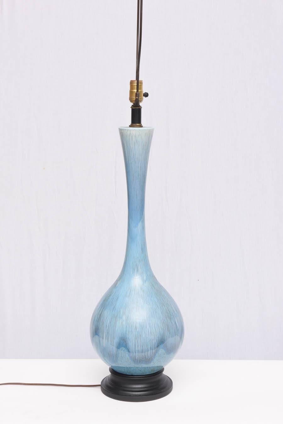Mid-Century Modern Blue Royal Haeger Lamp, 1960s, USA