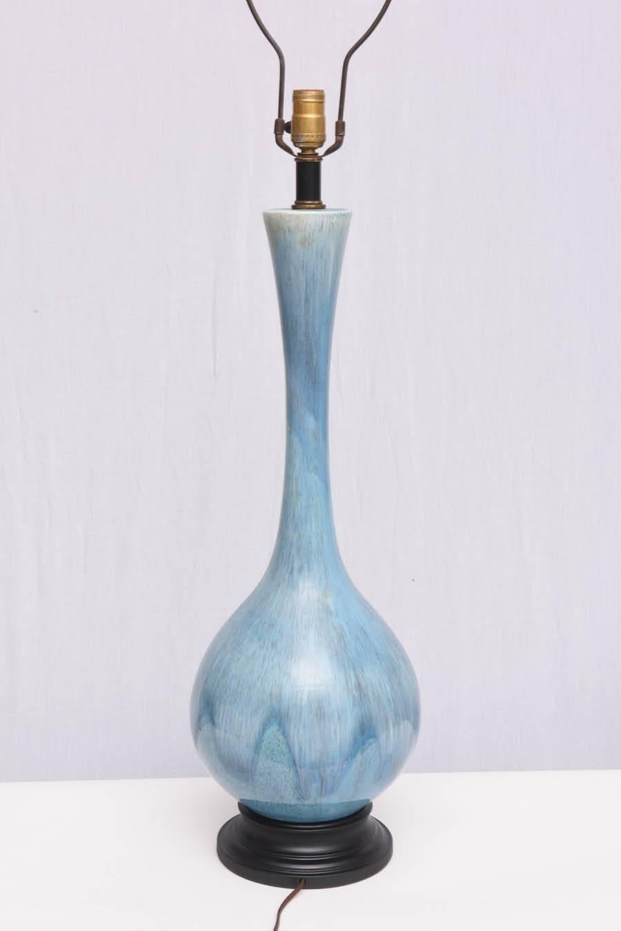 Blue Royal Haeger Lamp, 1960s, USA In Good Condition In Miami, FL