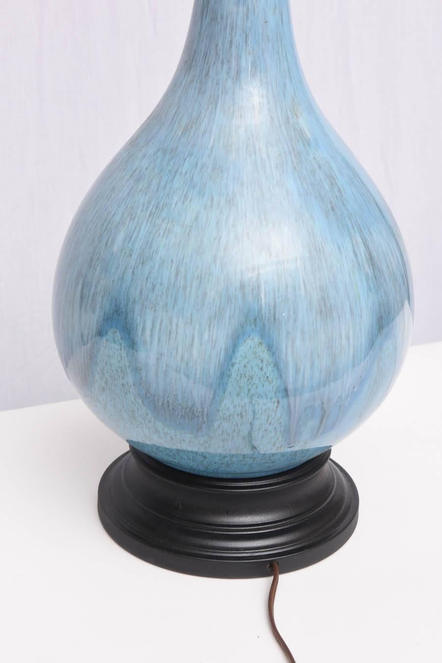 Mid-20th Century Blue Royal Haeger Lamp, 1960s, USA