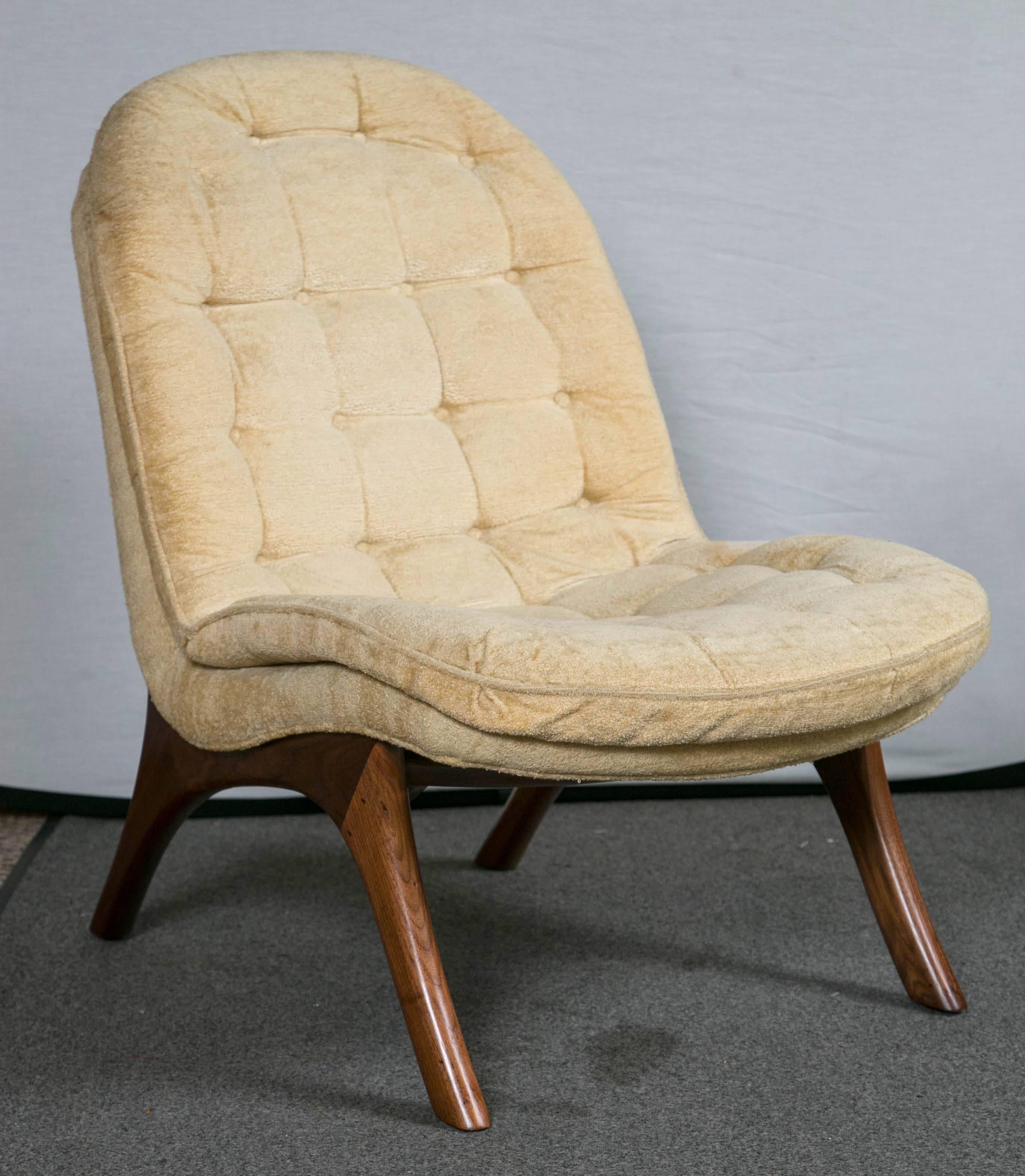 Mid-Century Modern Pair of Adrian Pearsall for Craft Associates Slipper Chairs For Sale