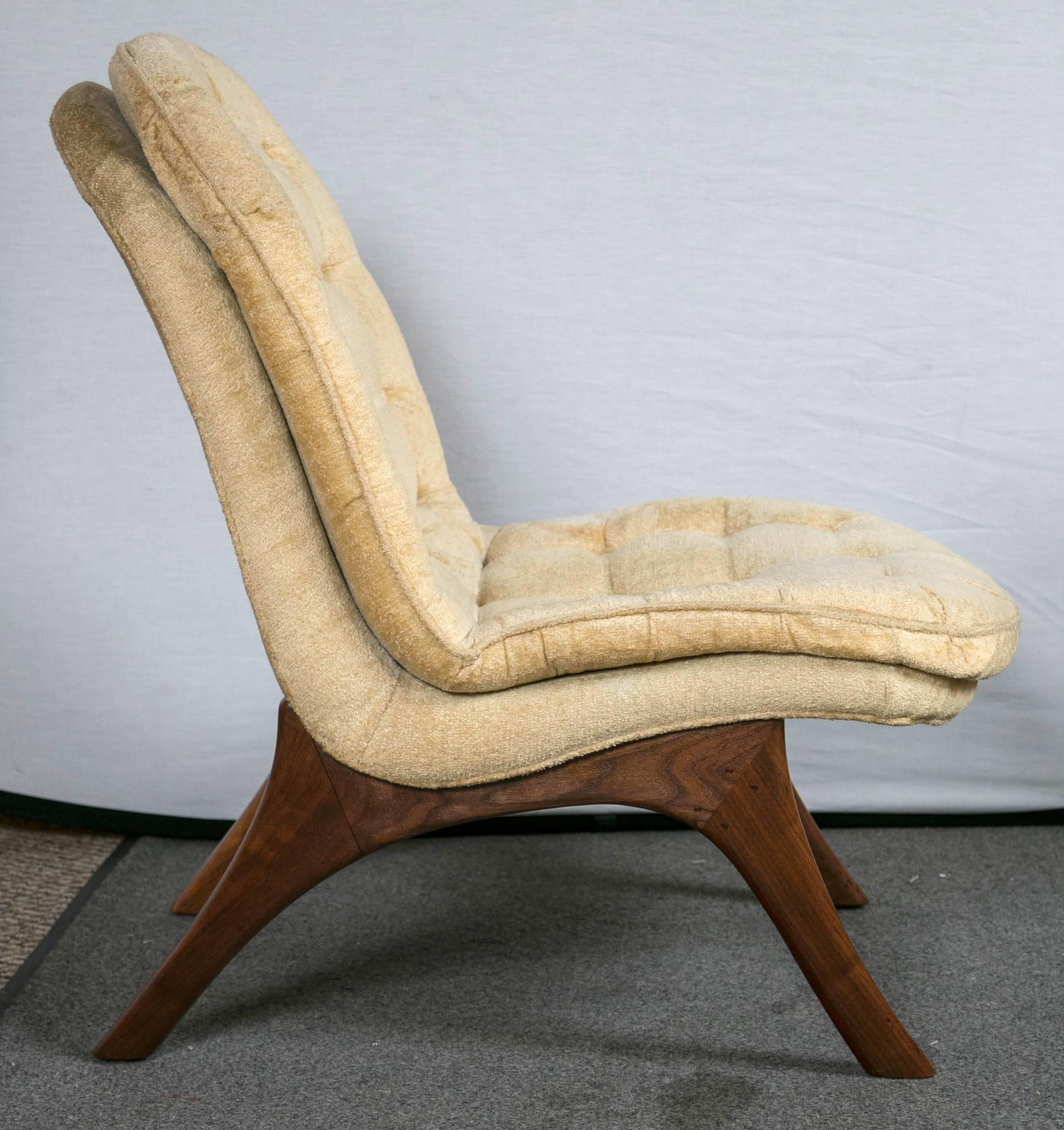 American Pair of Adrian Pearsall for Craft Associates Slipper Chairs For Sale