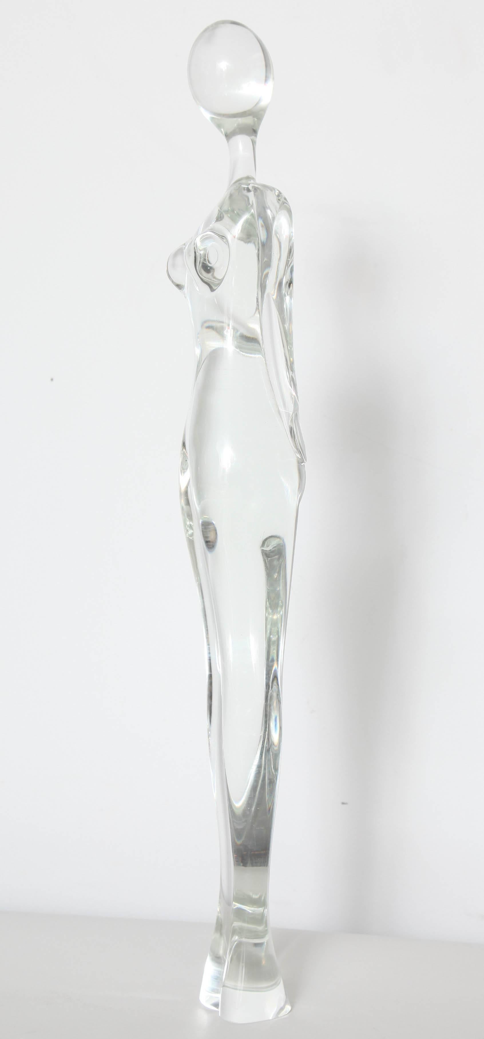 Italian Glass Nude Standing Figural Sculpture 2