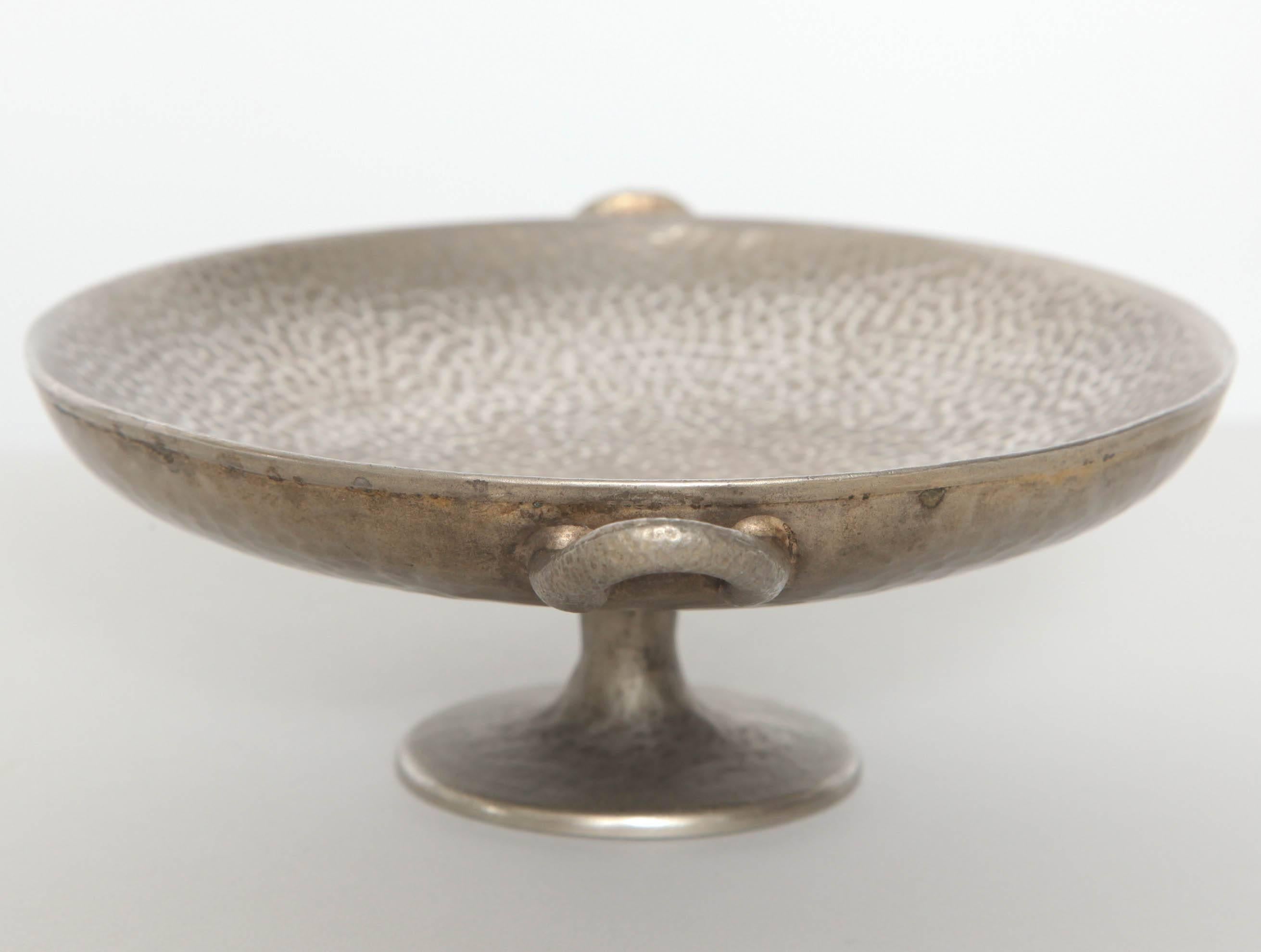 Lalounis Sterling Hand-Hammered Twin Handled Footed Bowl 1