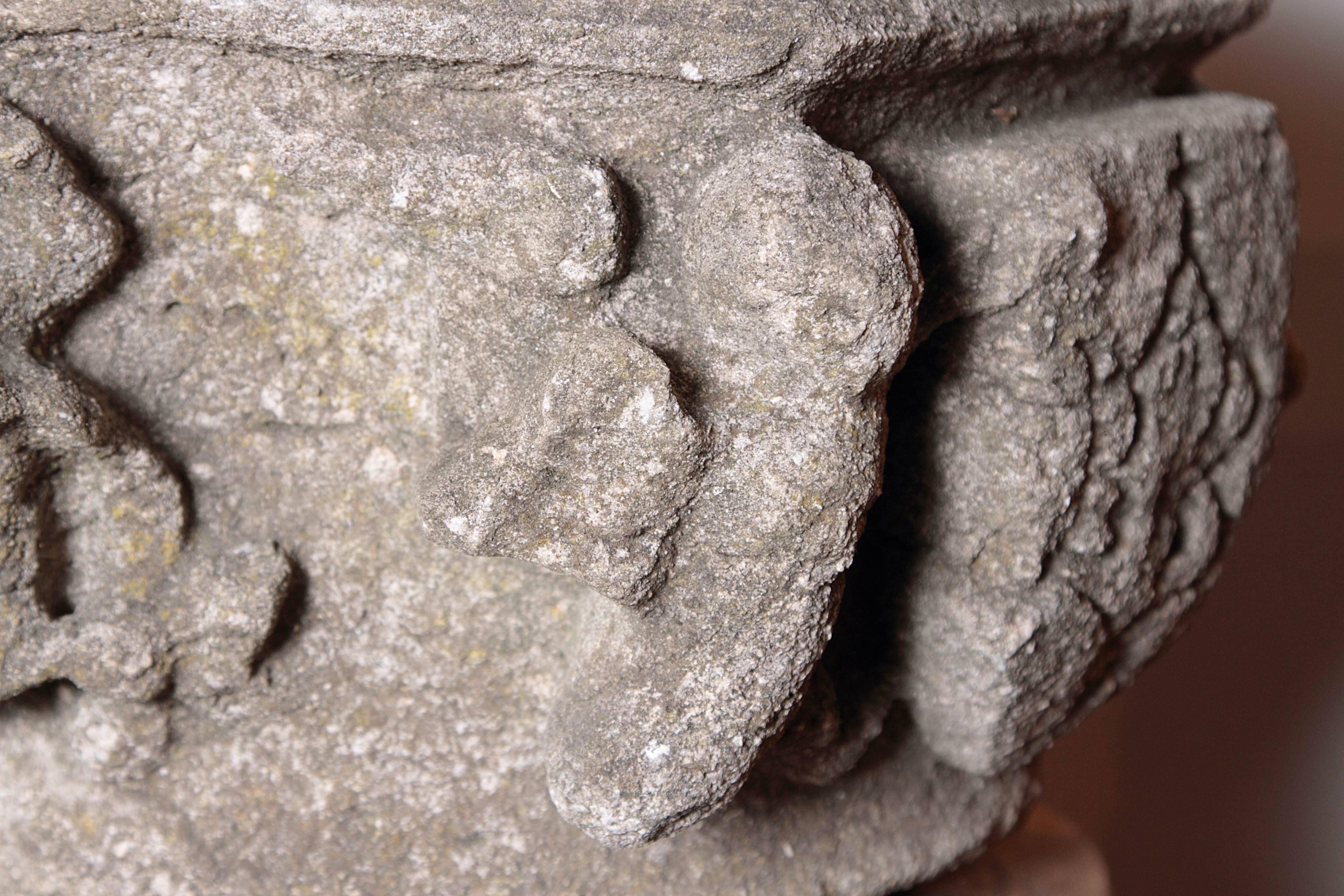 18th Century and Earlier Rare 16th Century Architectural Stone Capital from France For Sale