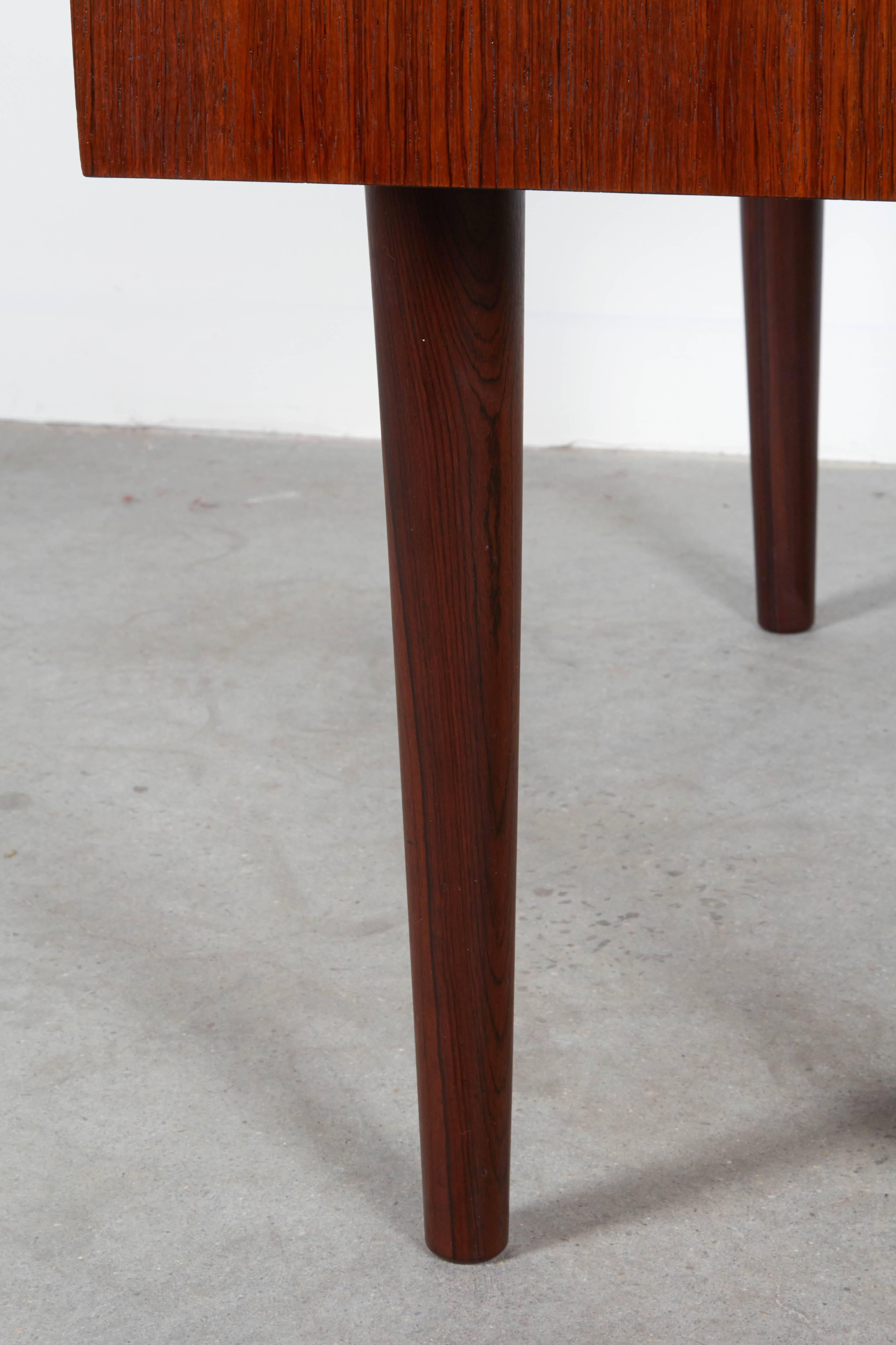 Mid Century Rosewood Side Table by Kai Kristiansen In Excellent Condition In New York, NY
