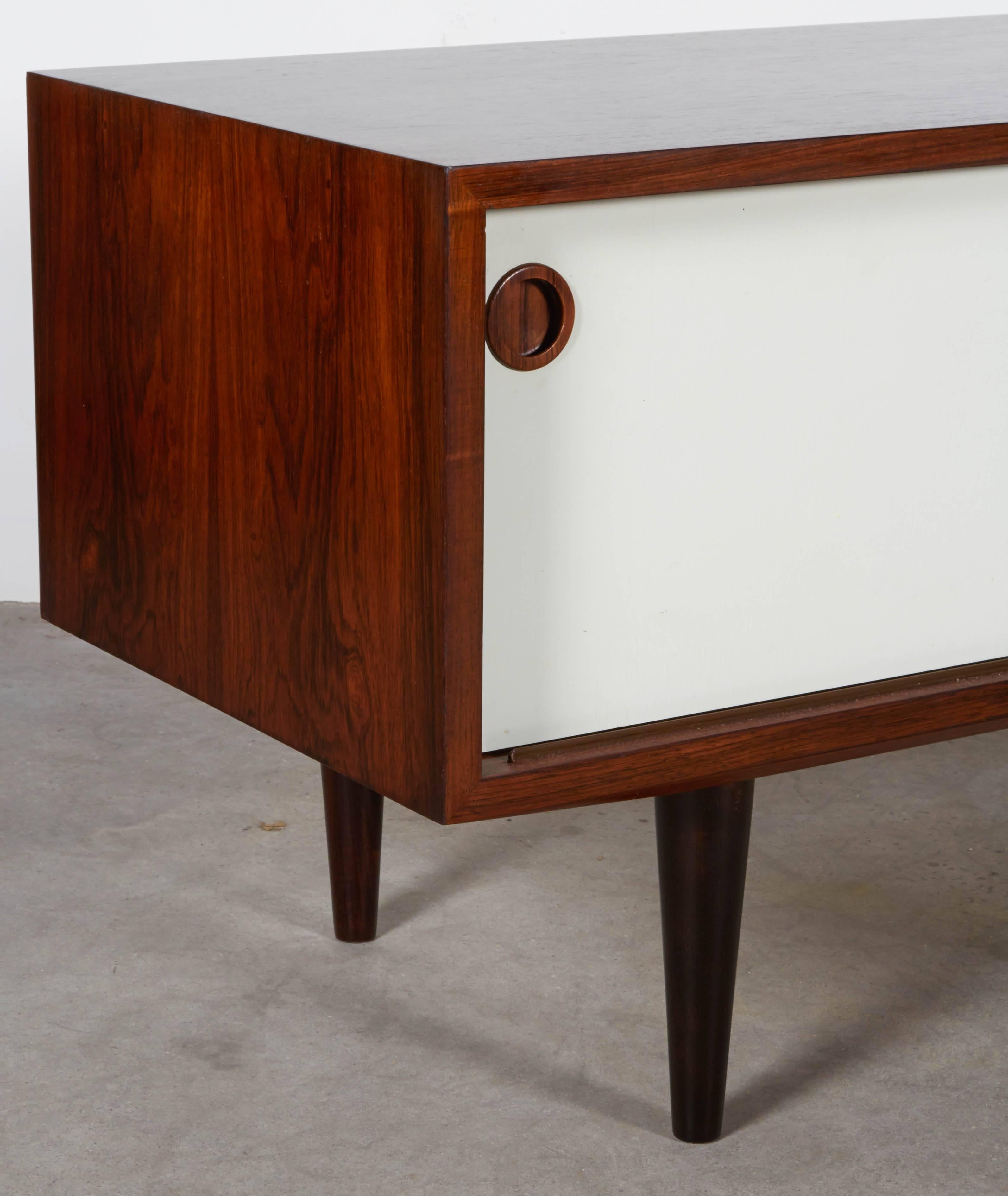 Rosewood Danish Low Credenza or Sideboard from Denmark, White