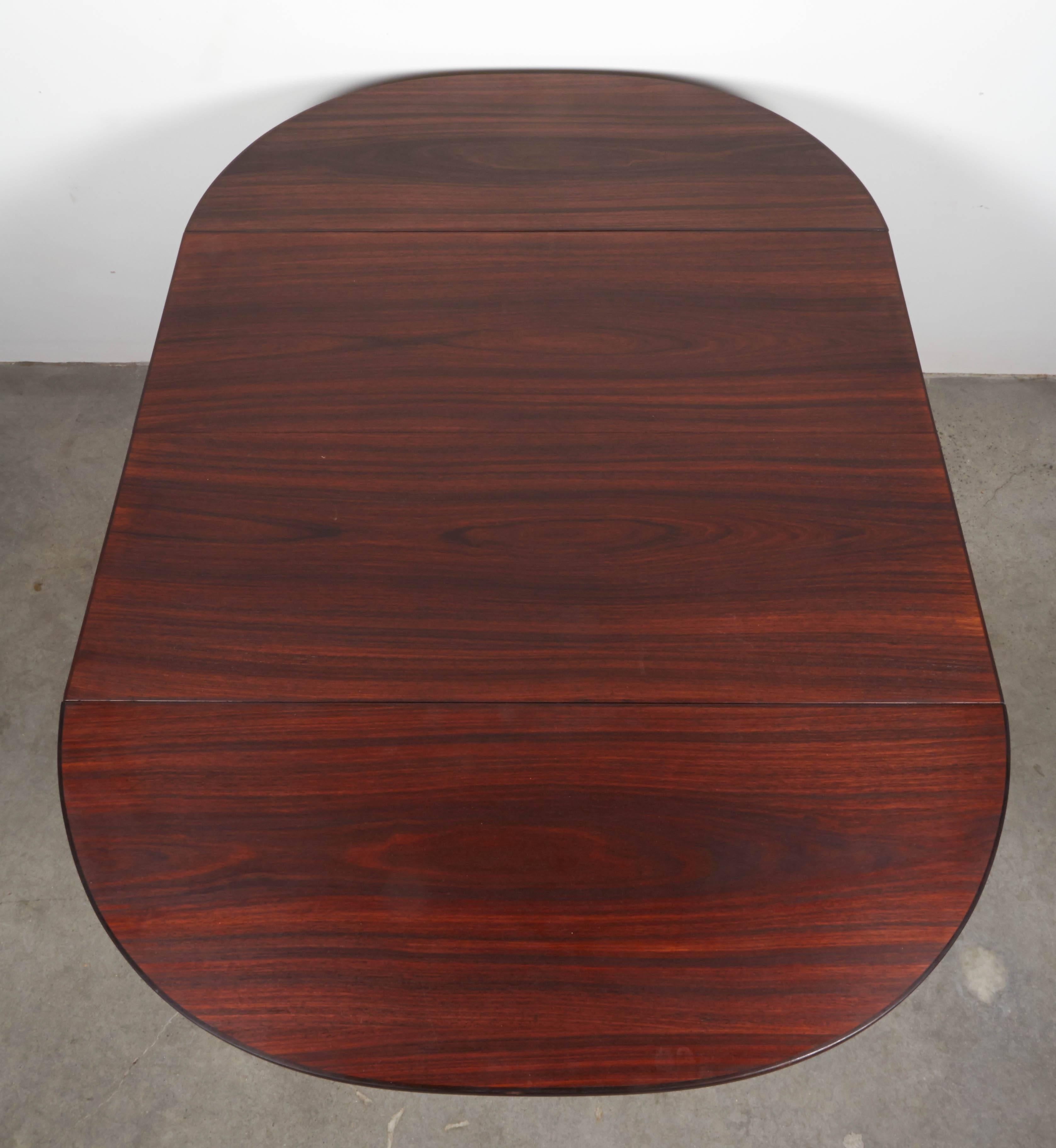 Mid-20th Century Rosewood Drop Leaf Dining Table