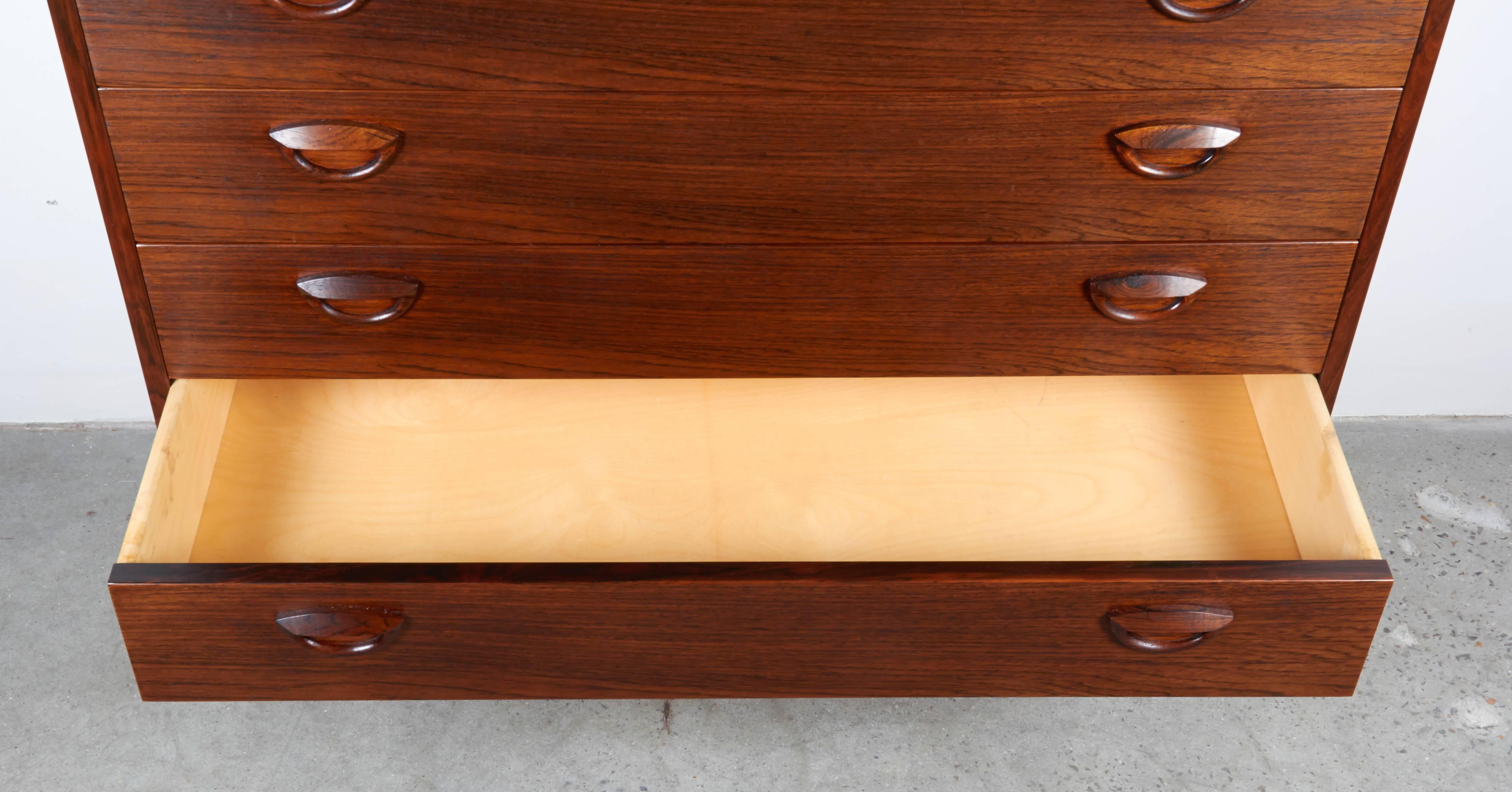 Scandinavian Modern Kai Kristiansen Danish Rosewood Bachelor Dresser