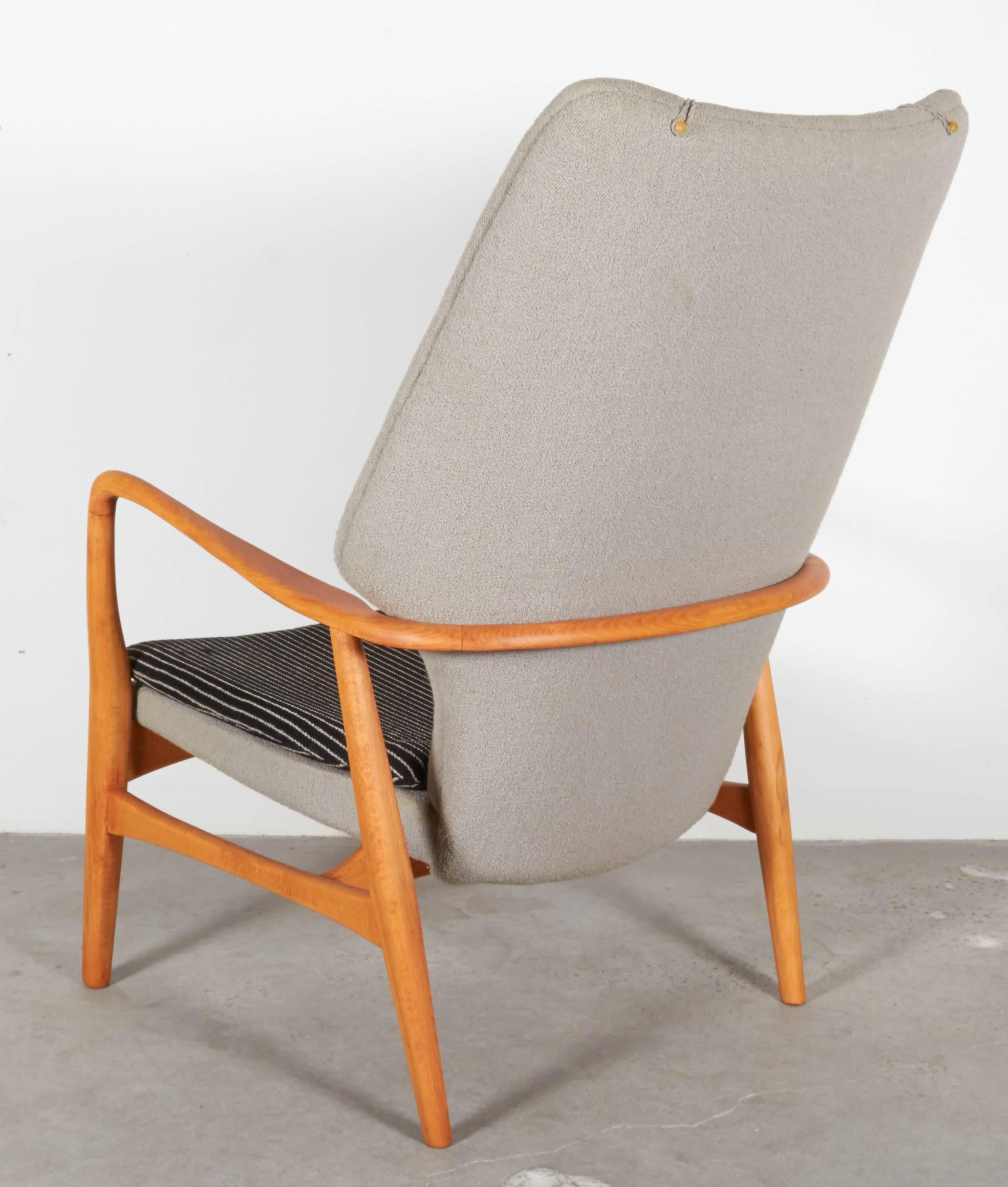 Wool Modern Wingback Danish Armchair by Mattson Schubel