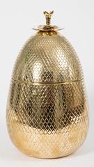 Large Brass Pineapple Form Ice Bucket