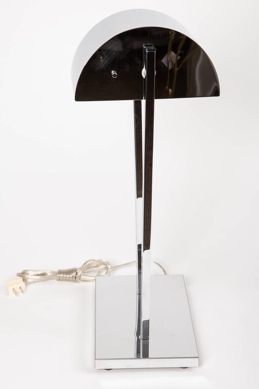 Pair of Chrome Table Lamps with Rotating Canopy and Dimmer by Kovacs For Sale at 1stDibs