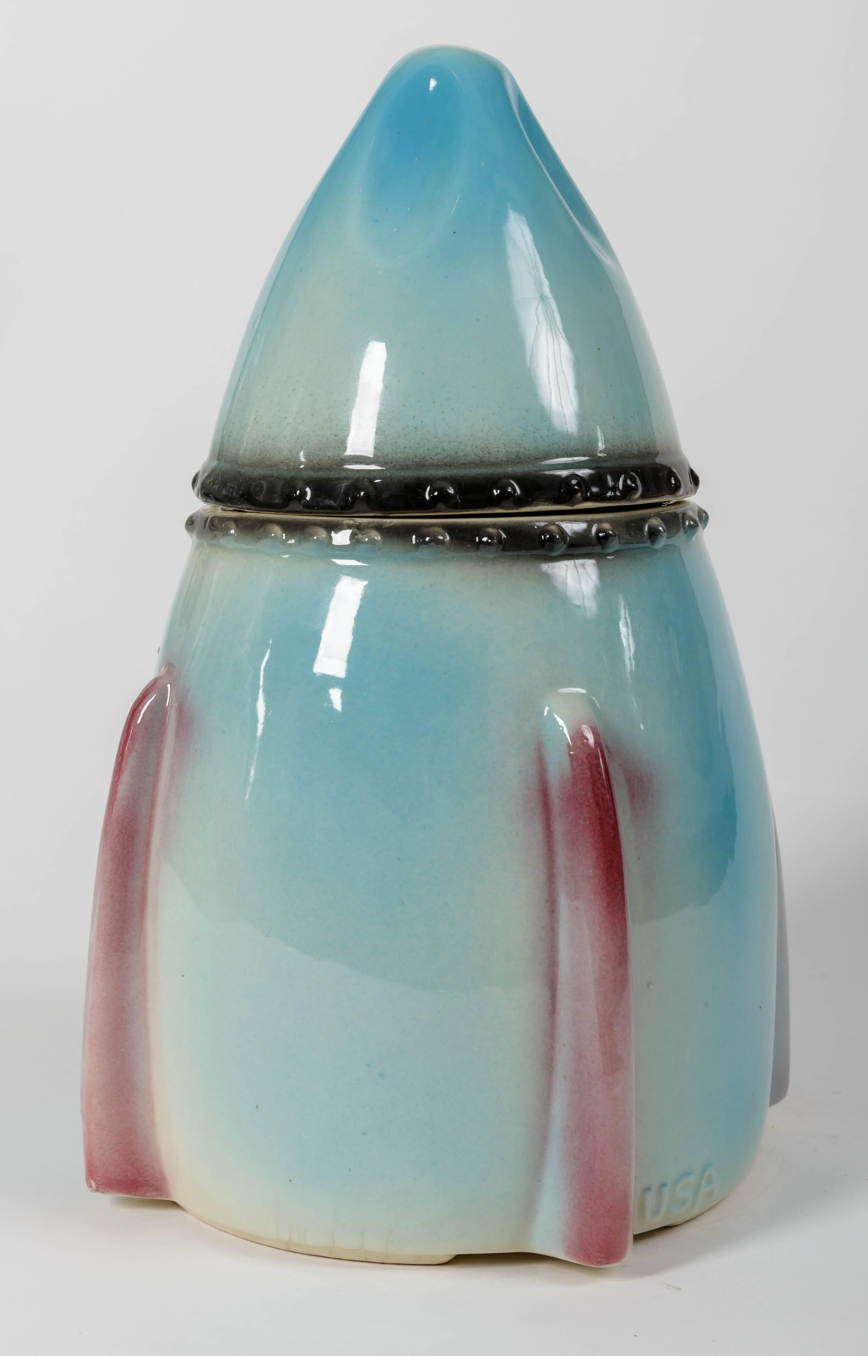 Mid-Century Modern Vintage Space Ship Cookie Jar