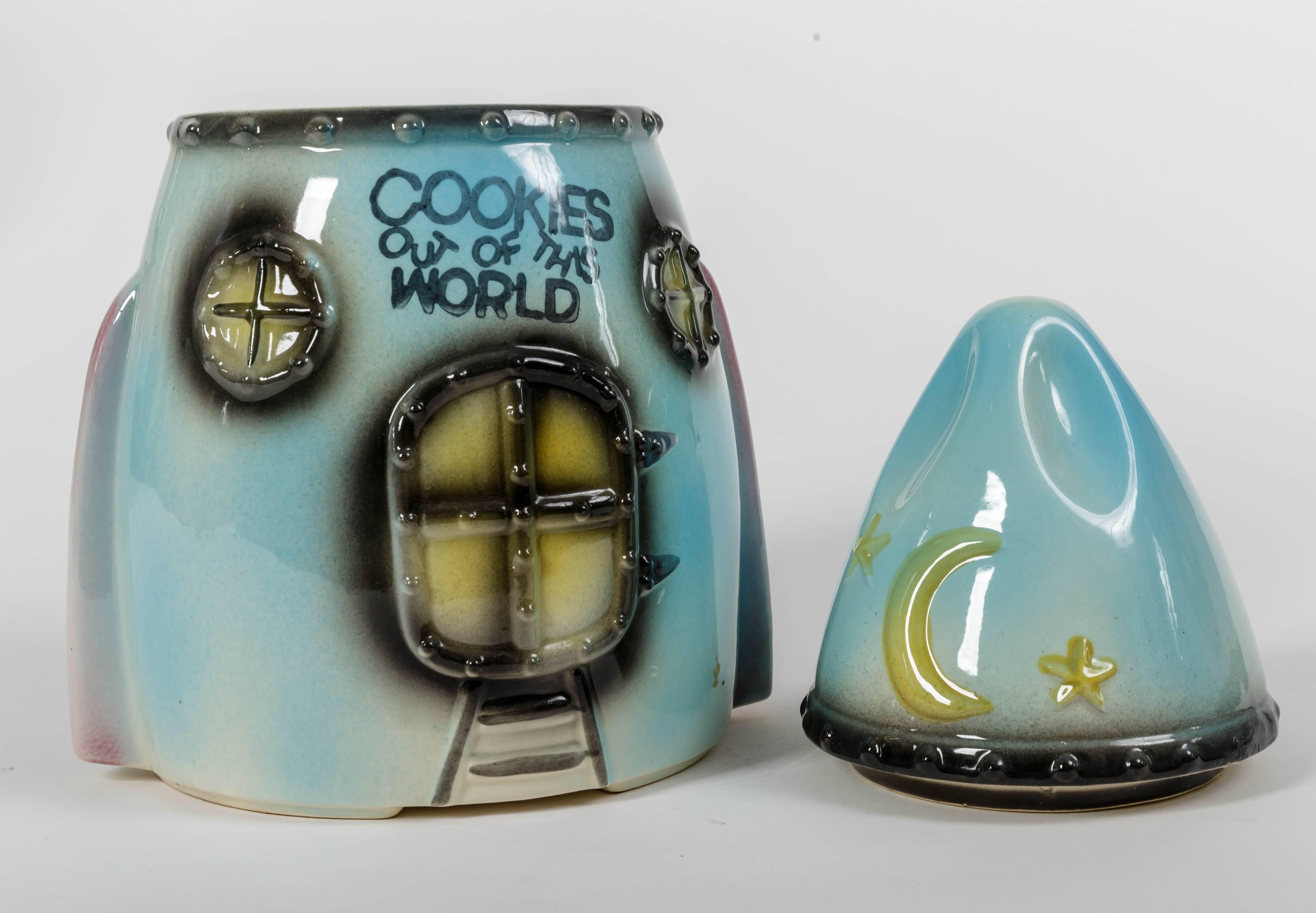 Vintage Space Ship Cookie Jar In Excellent Condition In Bridgehampton, NY