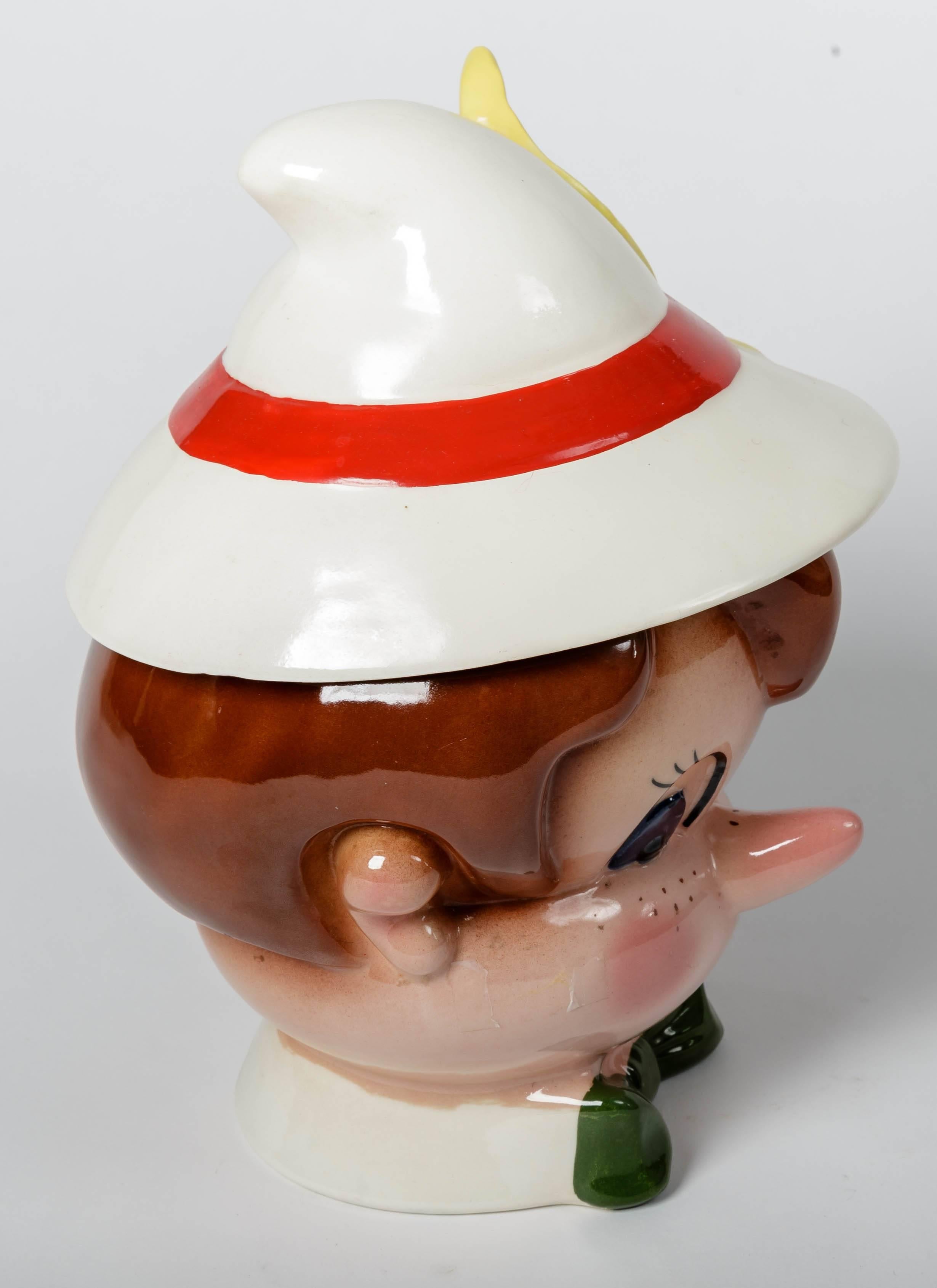 Mid-Century Modern Vintage Pinocchio Cookie Jar