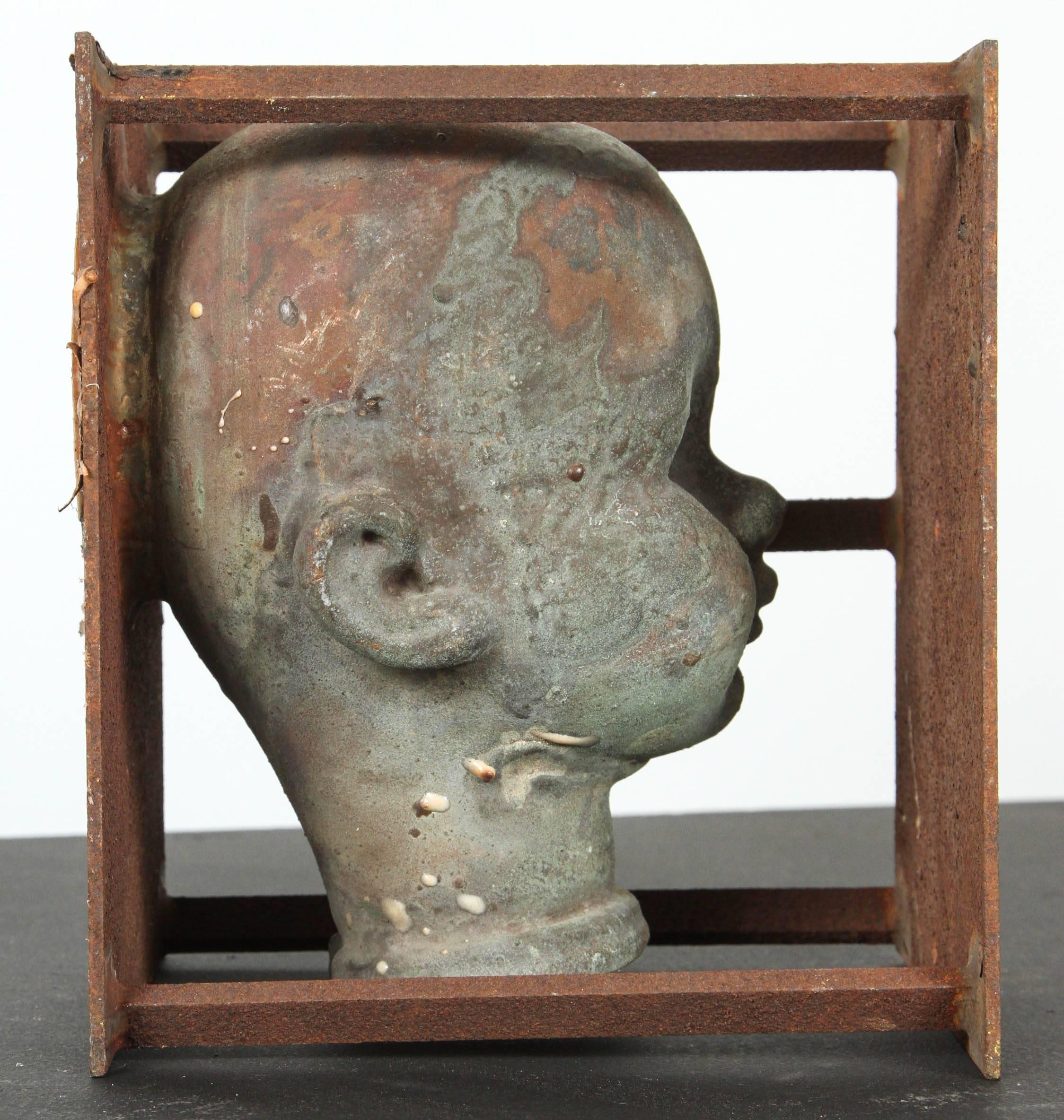 Vintage Bronx Toy Factory Copper and Iron Doll Mold Head at 1stDibs