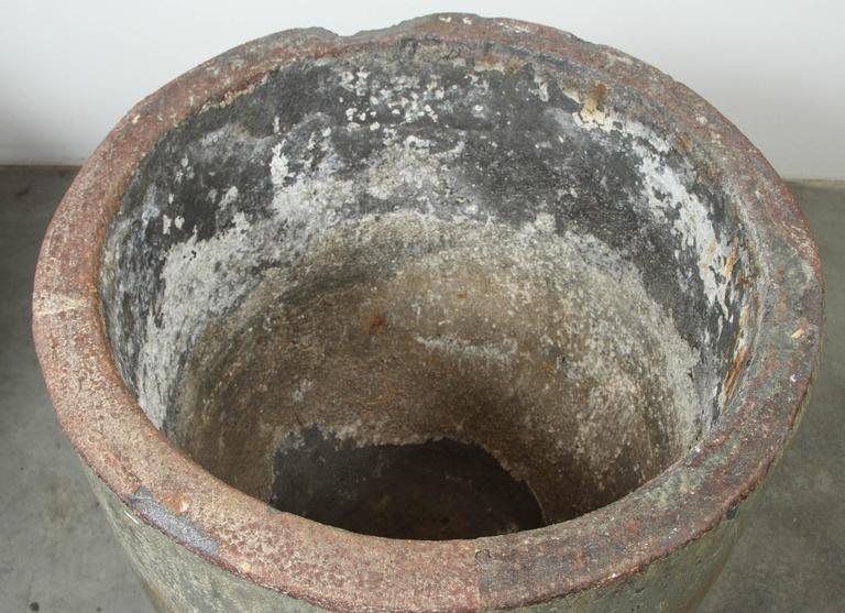 LargeScale Glazed Foundry Crucible at 1stdibs