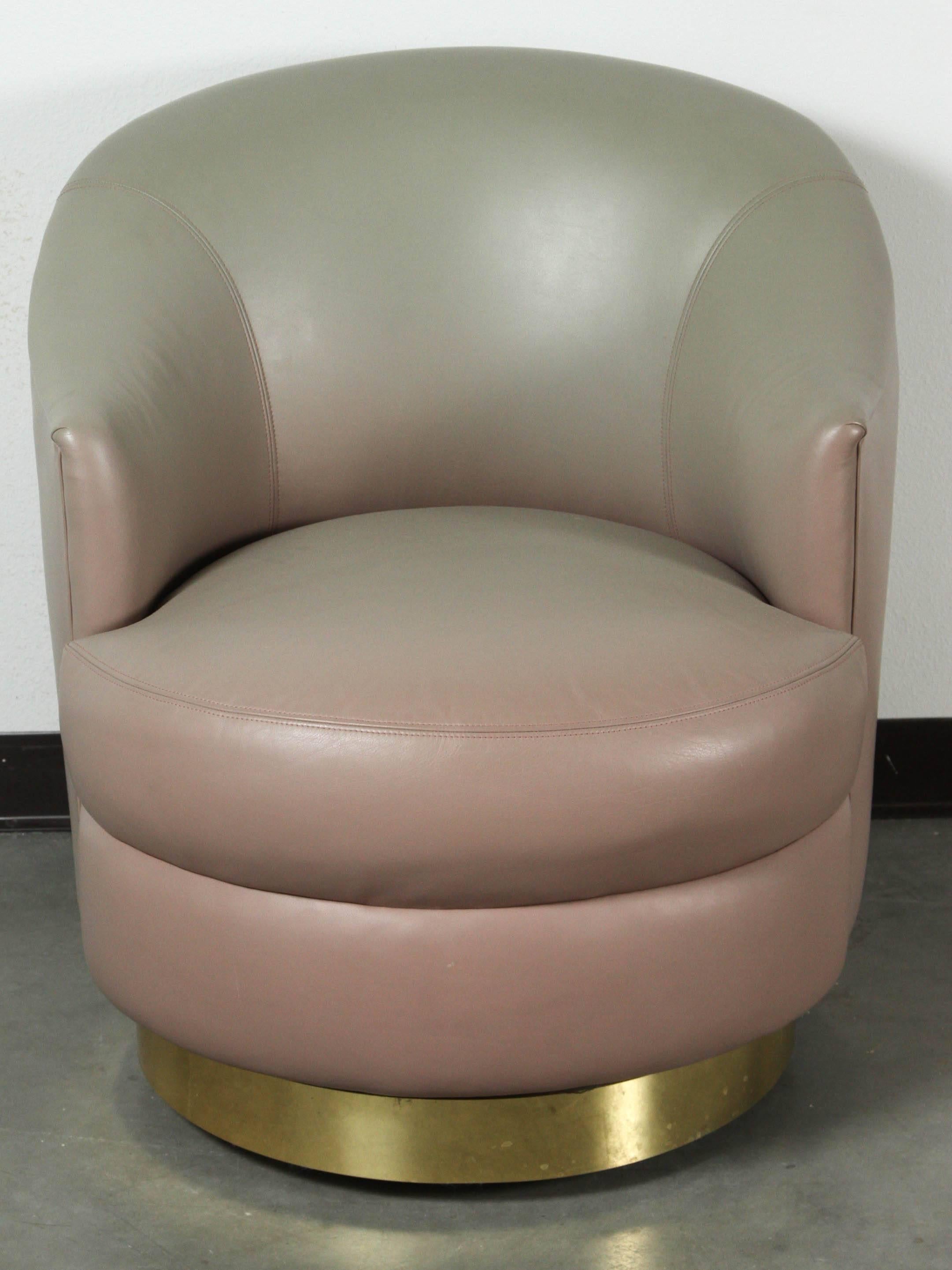 American Fabulous Pair of Swivel Chairs by Steve Chase