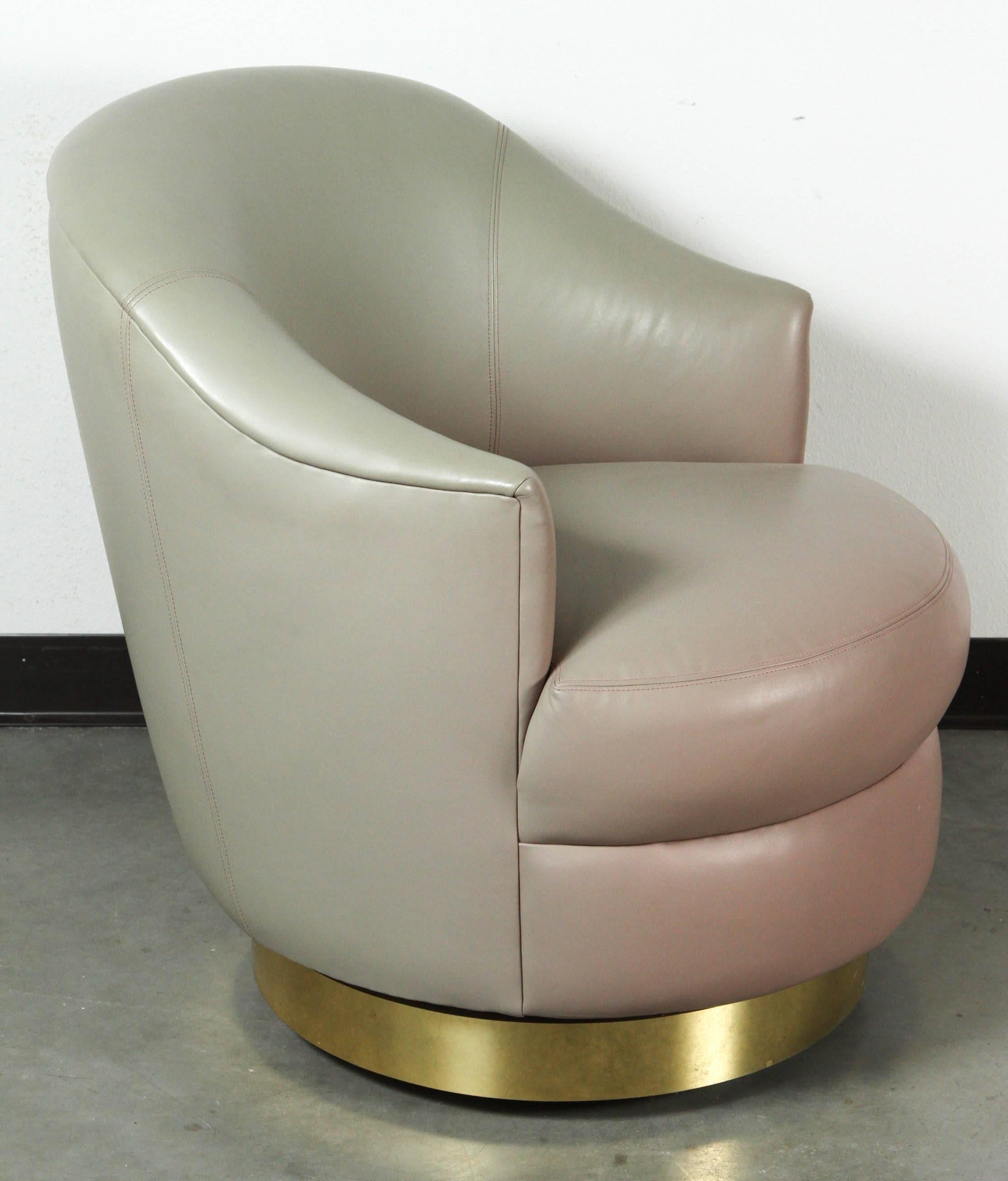 Late 20th Century Fabulous Pair of Swivel Chairs by Steve Chase