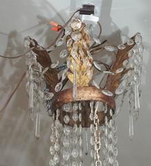 Empire Bronze and Crystal Chandelier
