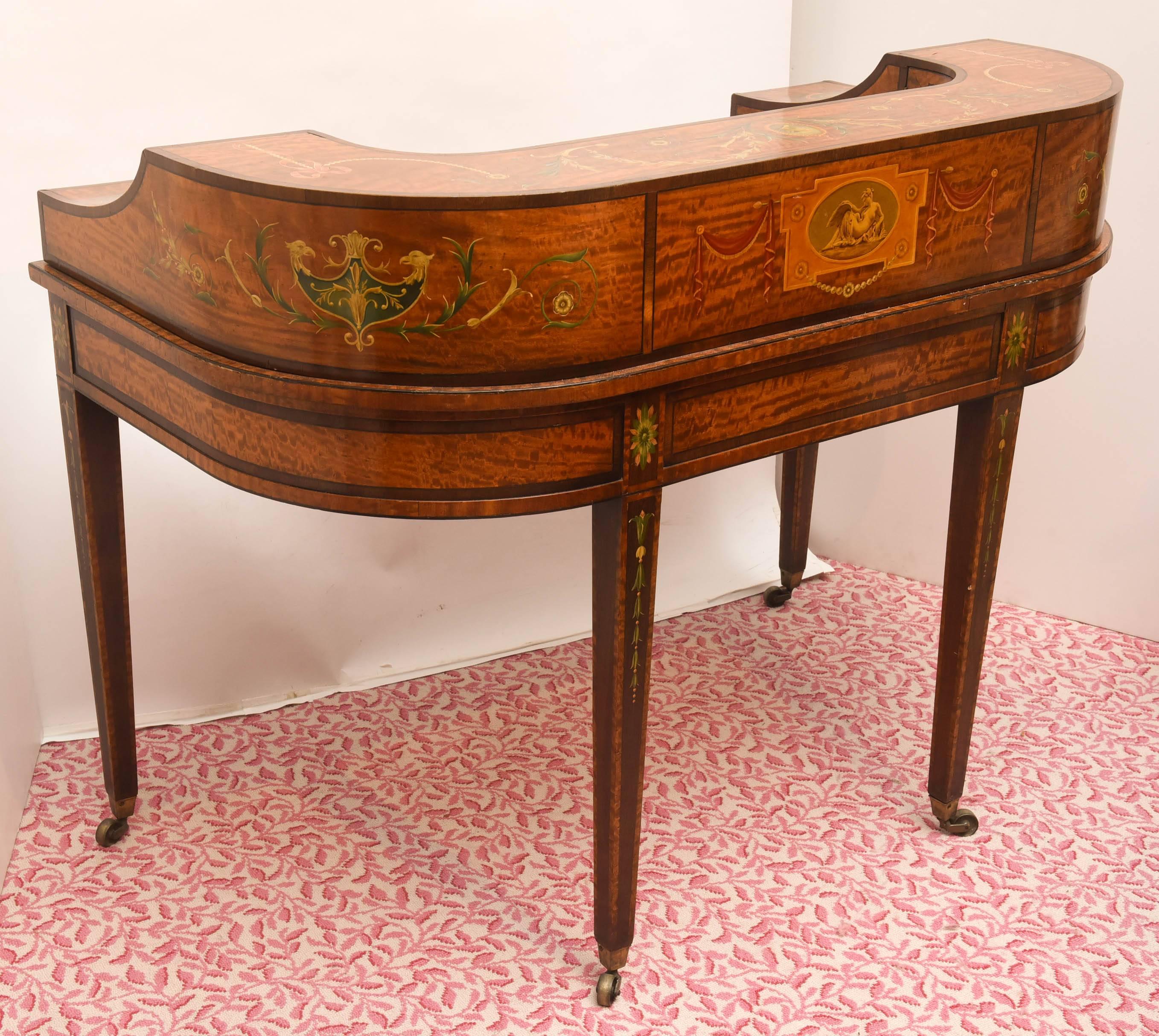 Fine 19th Century English Adam Style Carlton House Desk 1