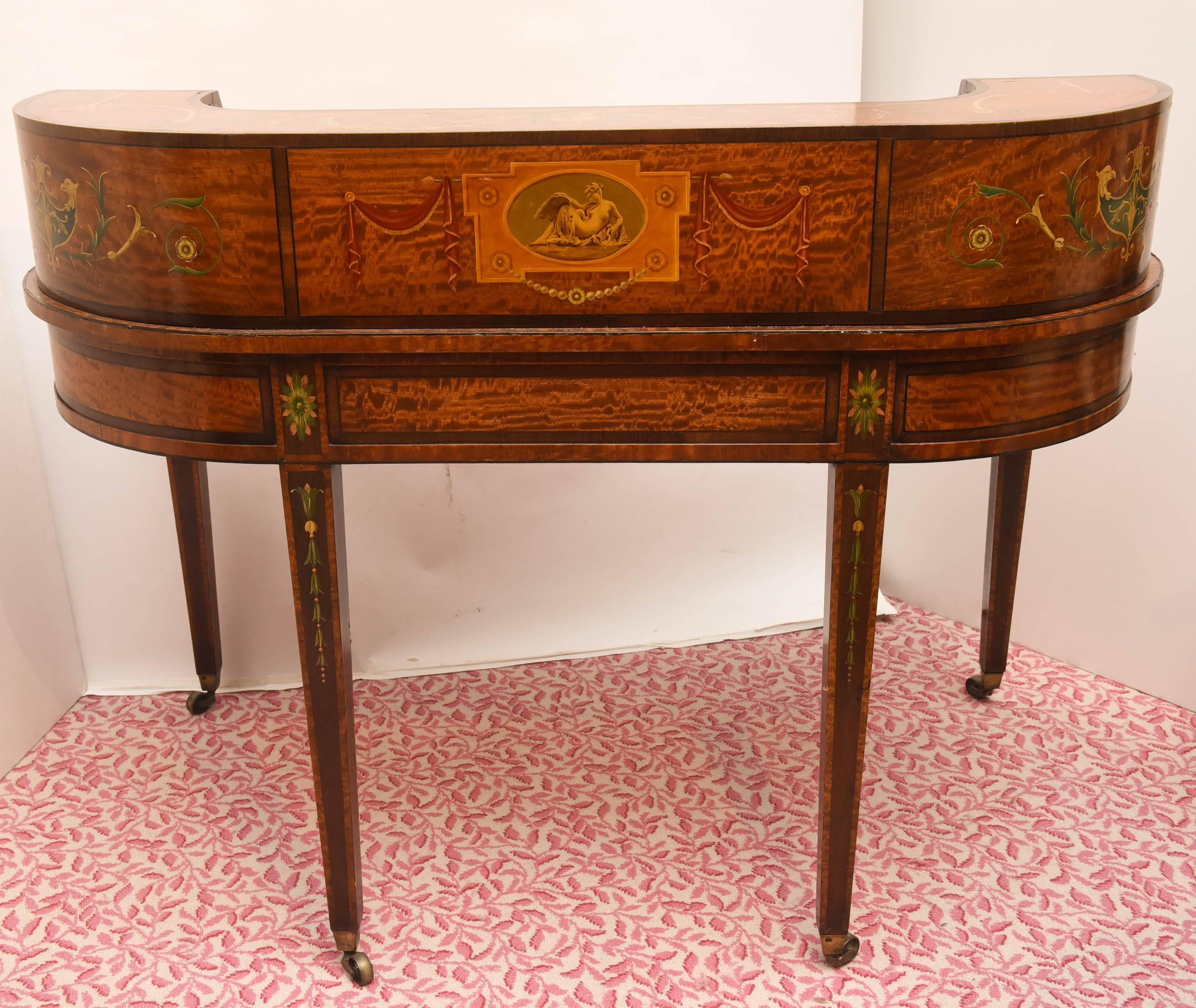 Fine 19th Century English Adam Style Carlton House Desk 2