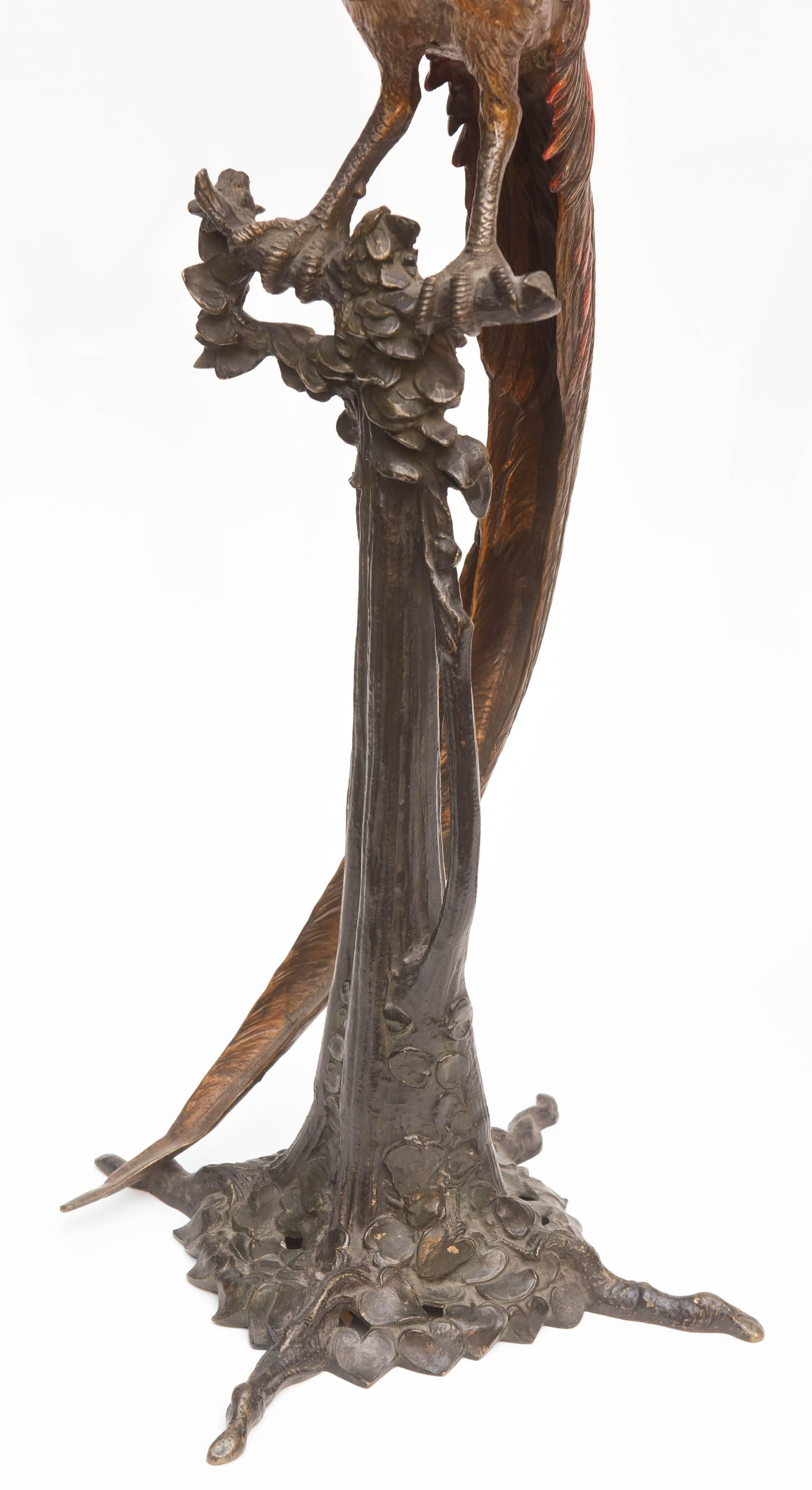 Pair of Art Deco Bronze Figures of Pheasants 1