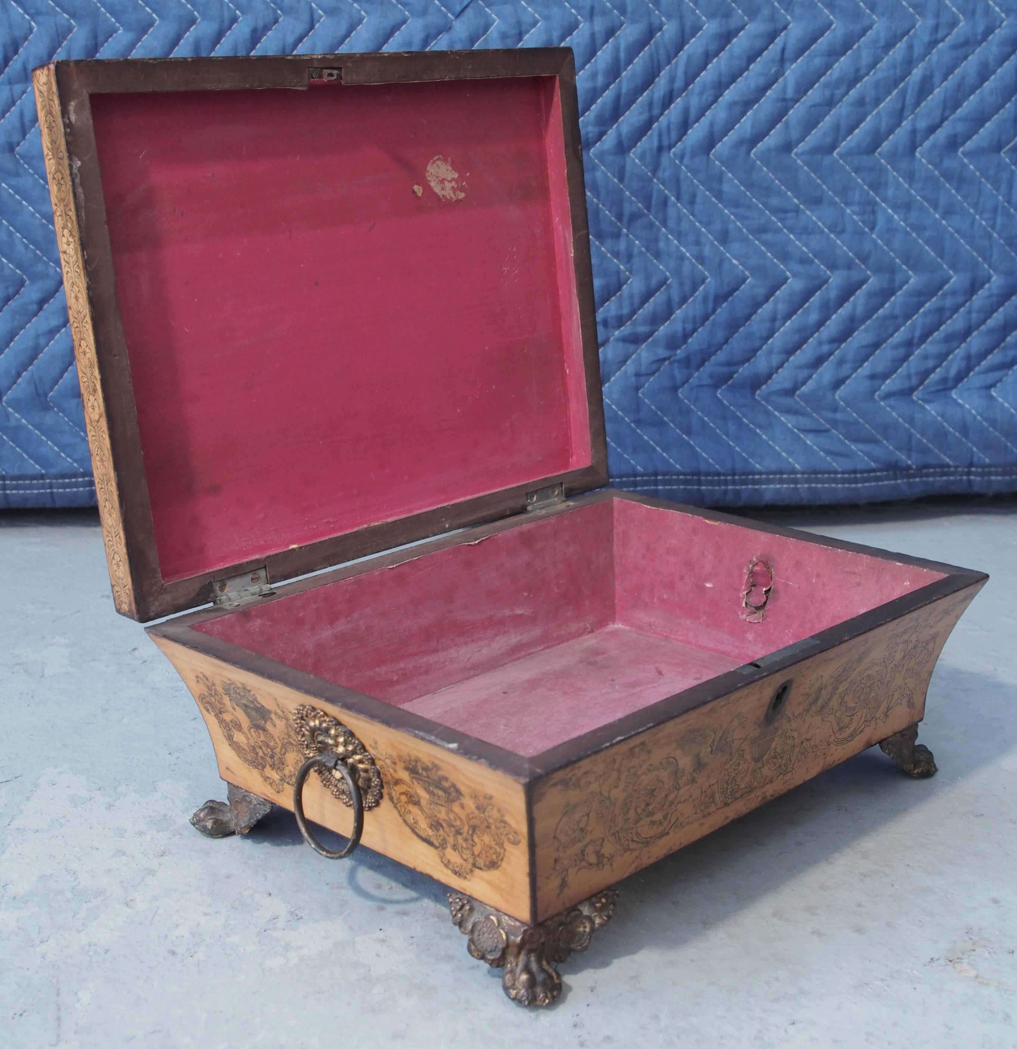 English Regency Penwork Box 1