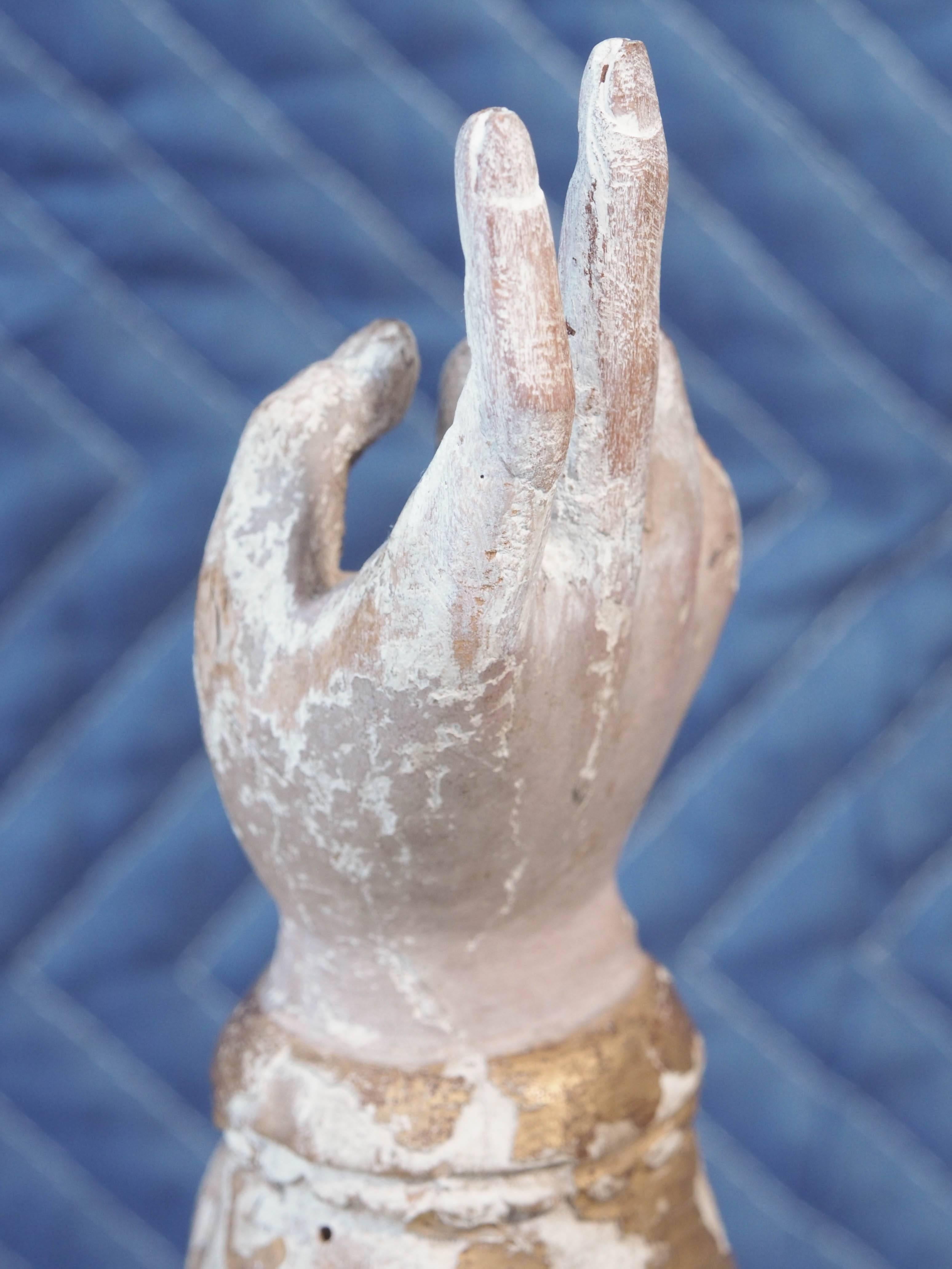 18th Century and Earlier Italian Reliquary in the Form of Arm and Hand of Unusual Size