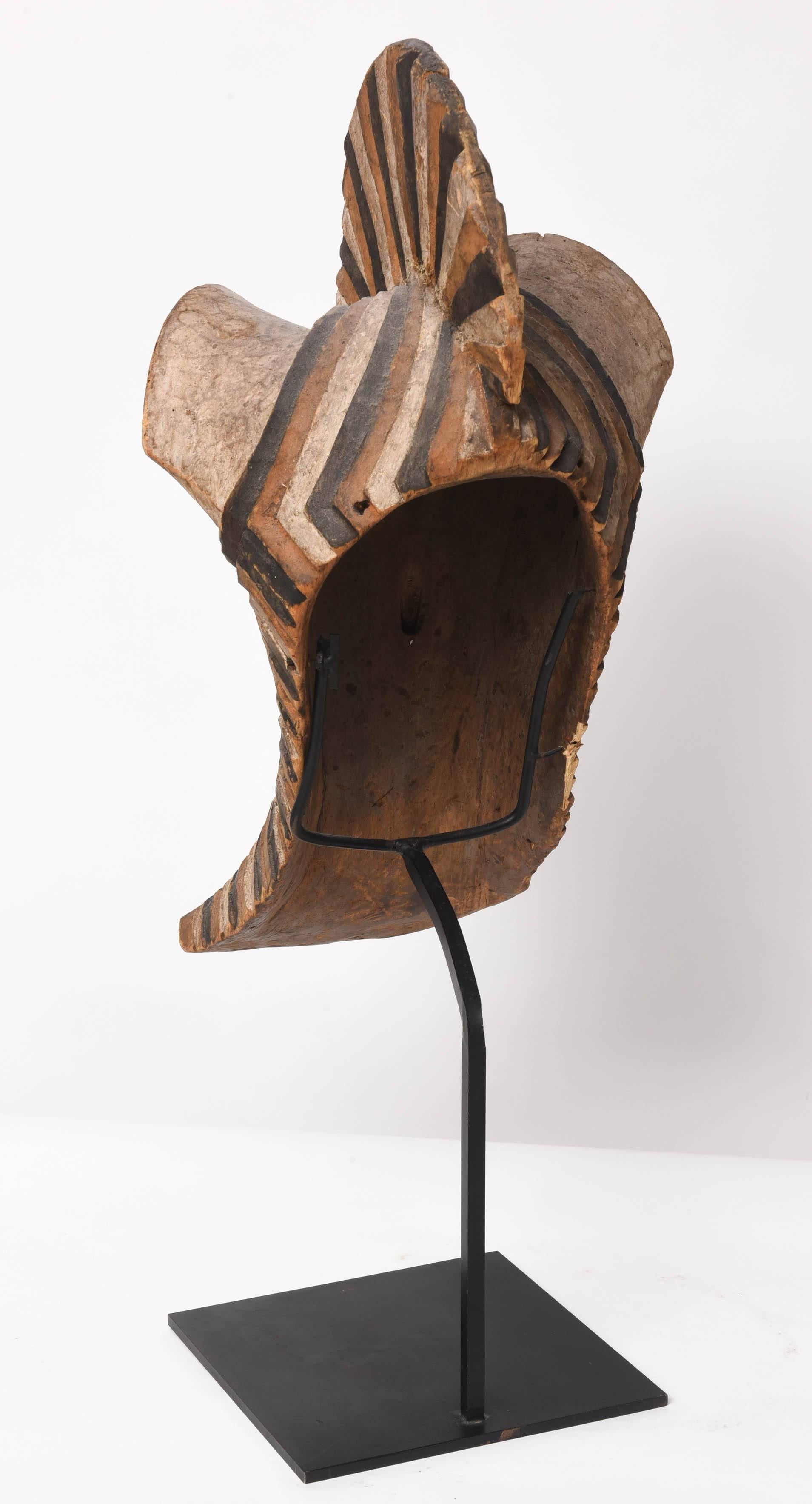 20th Century Kifwebe Style Ceremonial Mask of the Songye People in the Republic of Congo