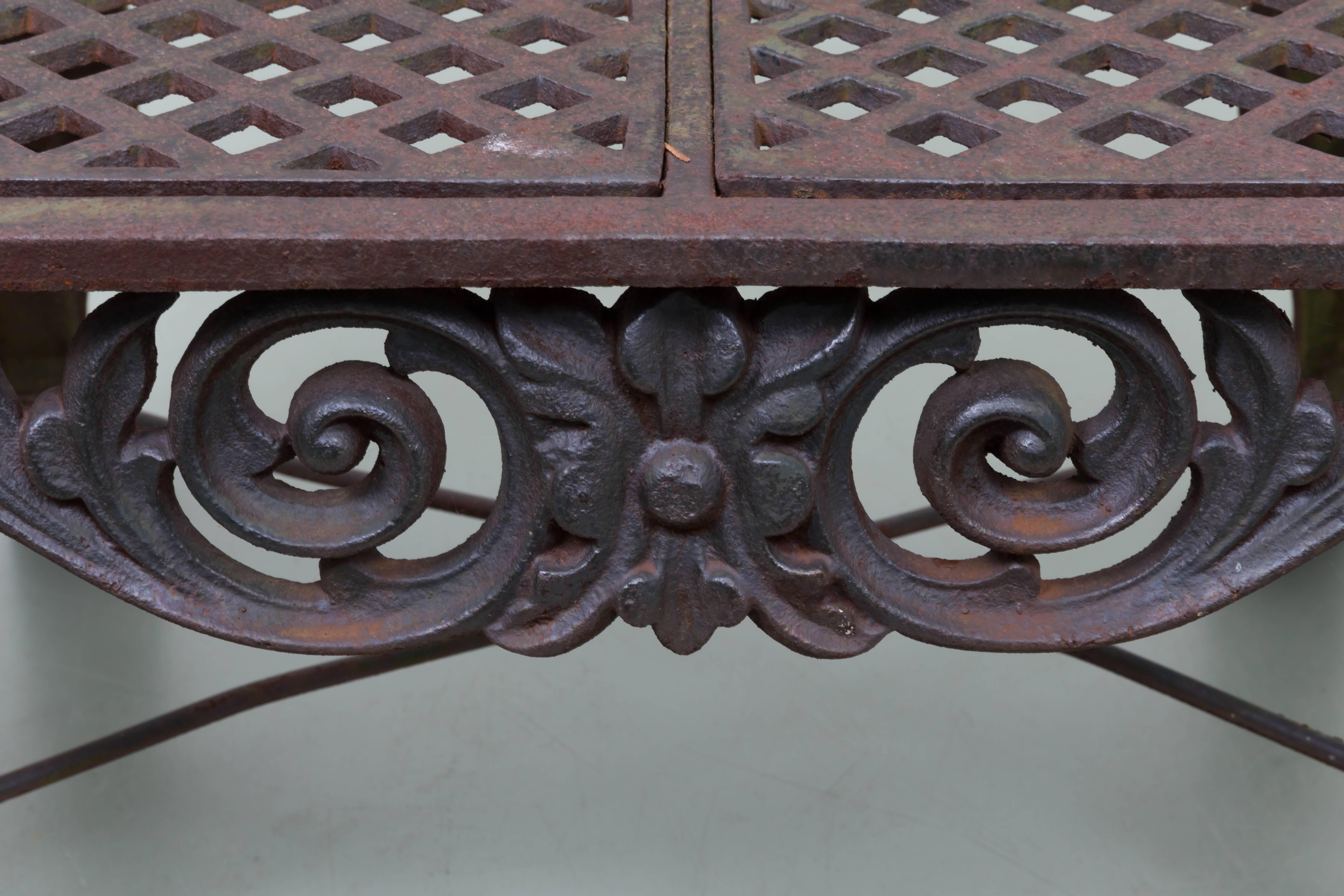 iron settee