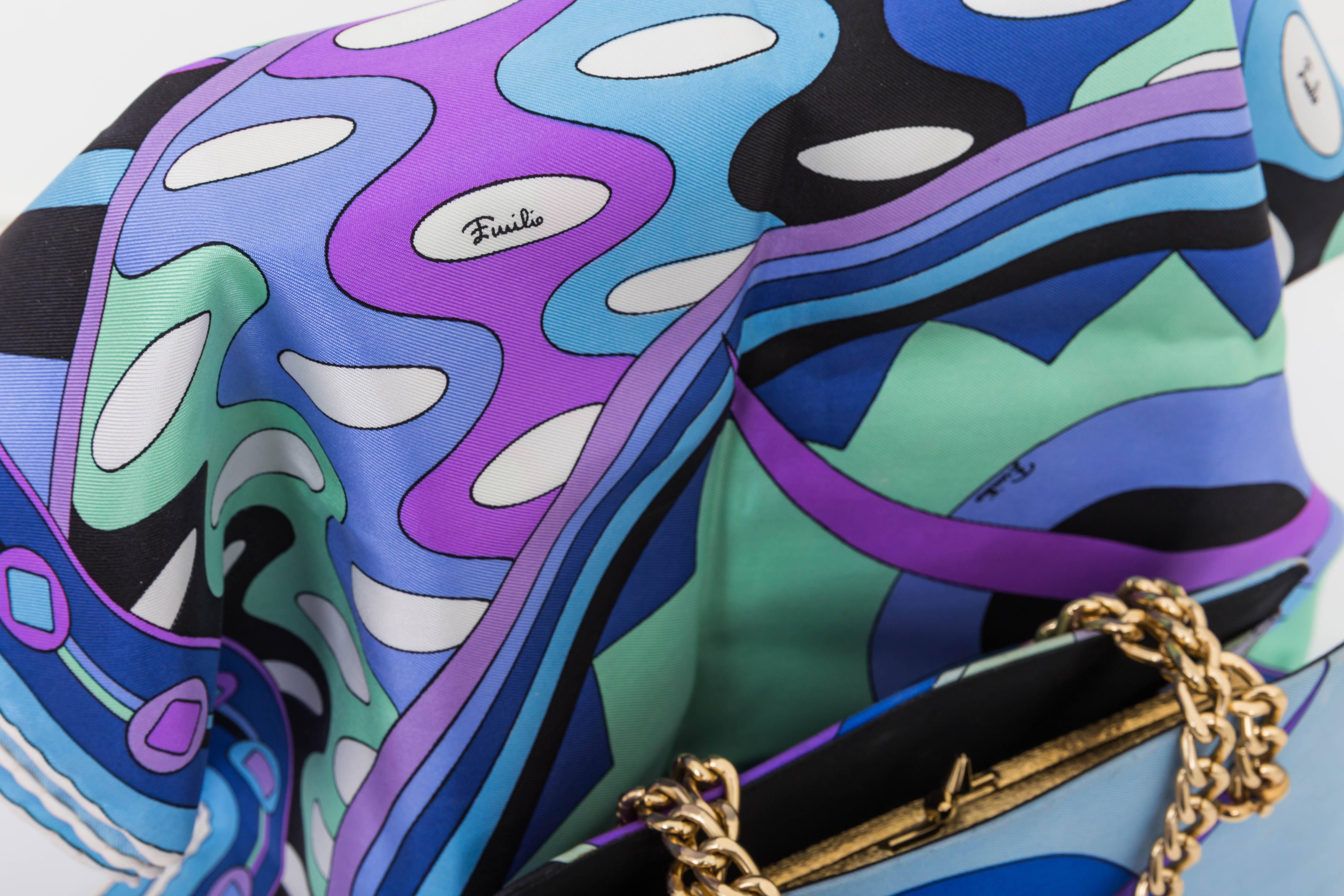 Vintage Pucci silk-blend and matching silk scarf featuring the scoped-for signature print 