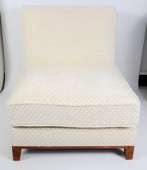 Maison Dominique Pair of Armchairs and its Footrest, circa 1935